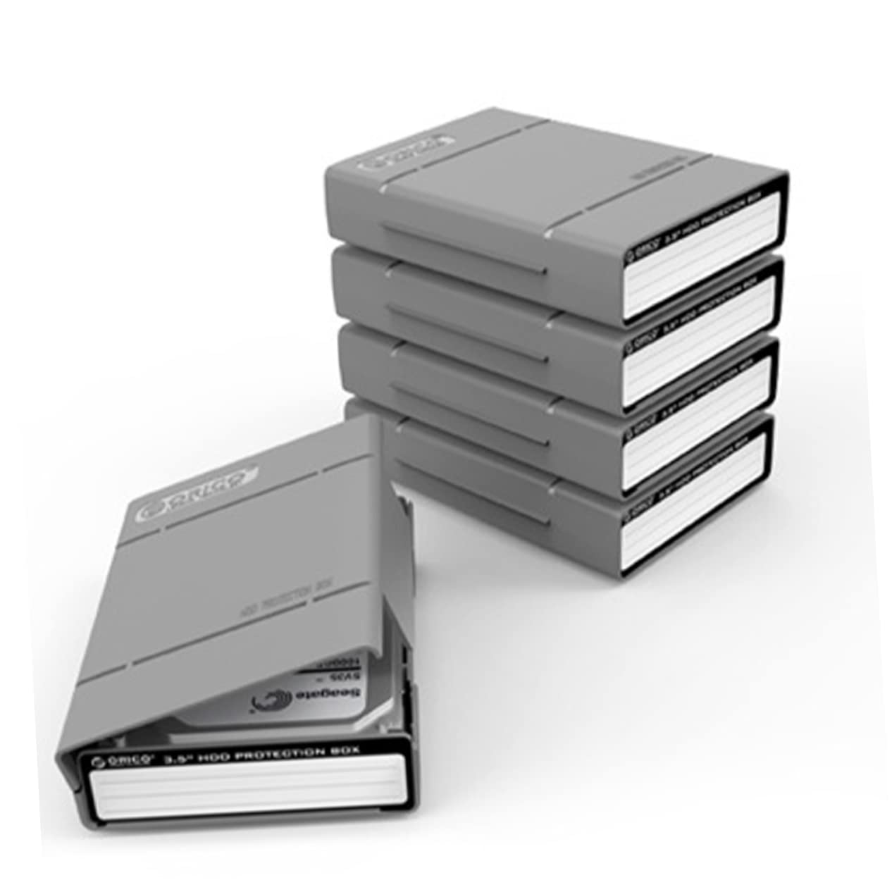 Zerodeko 5 Pack Hard Drive Protective Case - Shockproof Portable Hard Disk Storage Box Wallet for SSD HDD External Drives - Compact Travel Office Accessories for Laptop PC MacBook Data Backup & Organization