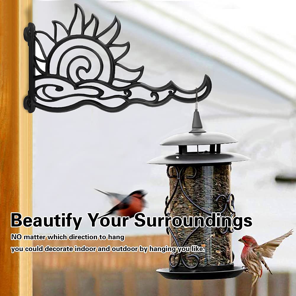 13 Inch Heavy Duty Rust-Resistant Iron Wall Mount Plant Hanger Bracket - Outdoor Decorative Hooks for Hanging Plants, Bird Feeders, Planters & Lanterns | Perfect for Garden, Patio, Balcony Decor