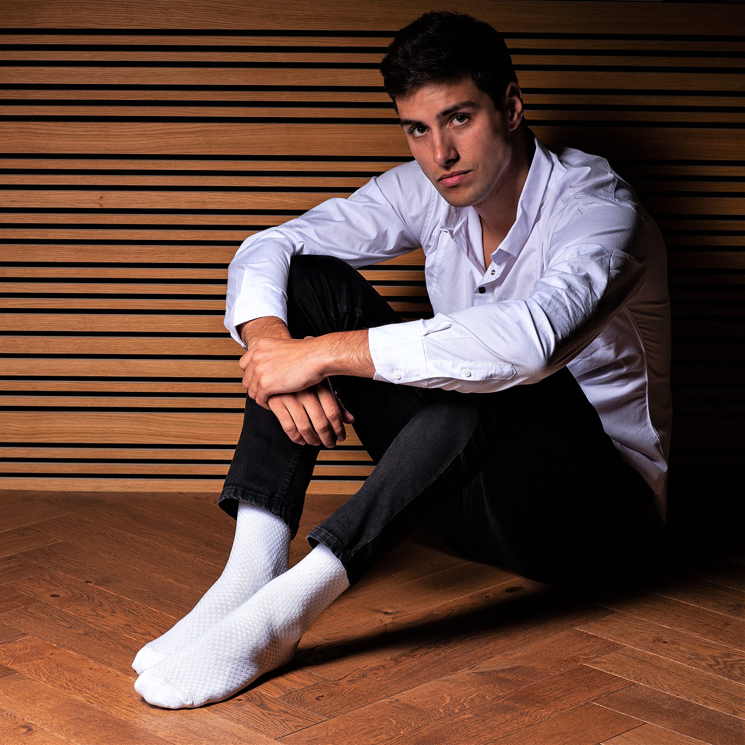 NUDUS Men's Bamboo Rayon Ankle Quarter Dress Socks - 5-Pair Gift Box Set | Premium Soft & Breathable Socks for Business, Office & Formal Occasions