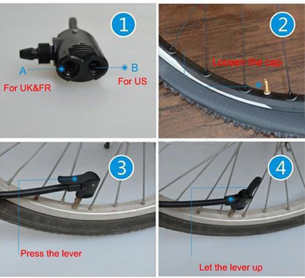3-in-1 Bike Pump Adapter - Dual Head Valve for Tires & Tubes | Cycling Accessories