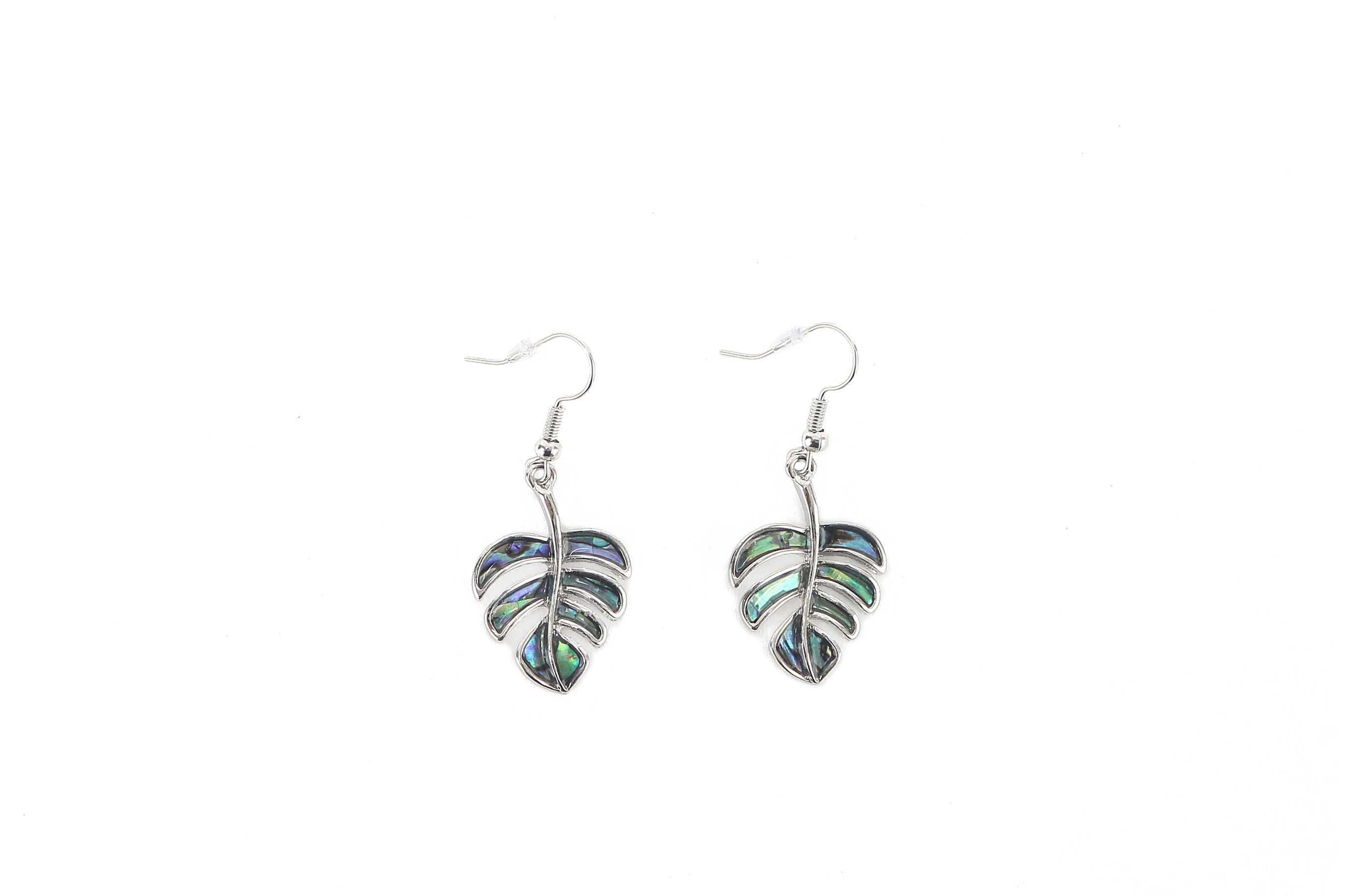 Makamae Monstera Silver Earrings for Women - Handmade Jewelry, Unique Leaf Design - Perfect for Parties, Weddings & Everyday Wear