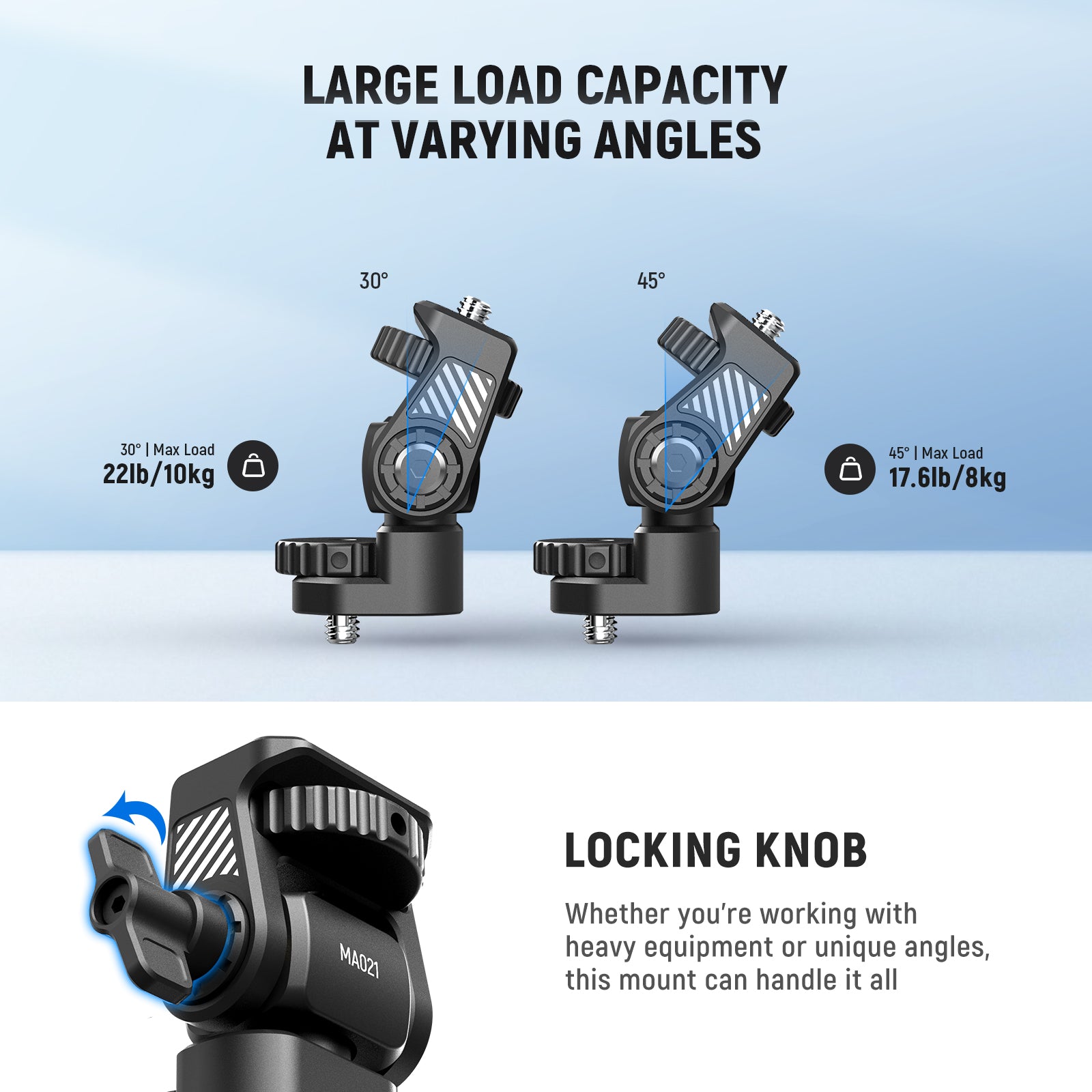 NEEWER MA021 7-inch Camera Monitor Mount with Cold Shoe Adapter - Compatible with DSLR, Mirrorless Cameras - Perfect for Vlogging, Live Streaming & Video Production