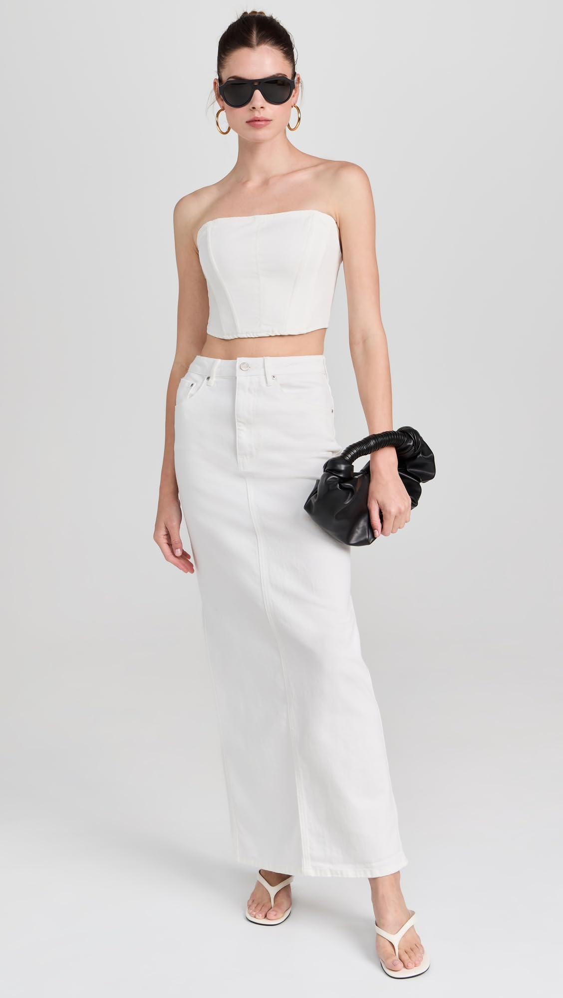 AFRM Women's Amiri Maxi Pencil Skirt with Back Slit - Elegant Bodycon Stretch Midi Skirt for Office, Party & Formal Events | Trendy High Waist Work Skirt for Women