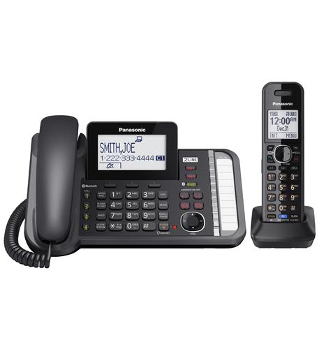 KX-TG9581B 2-Line Corded/Cordless Link2Cell Phone with Caller ID - Perfect for Home & Small Business Office Use