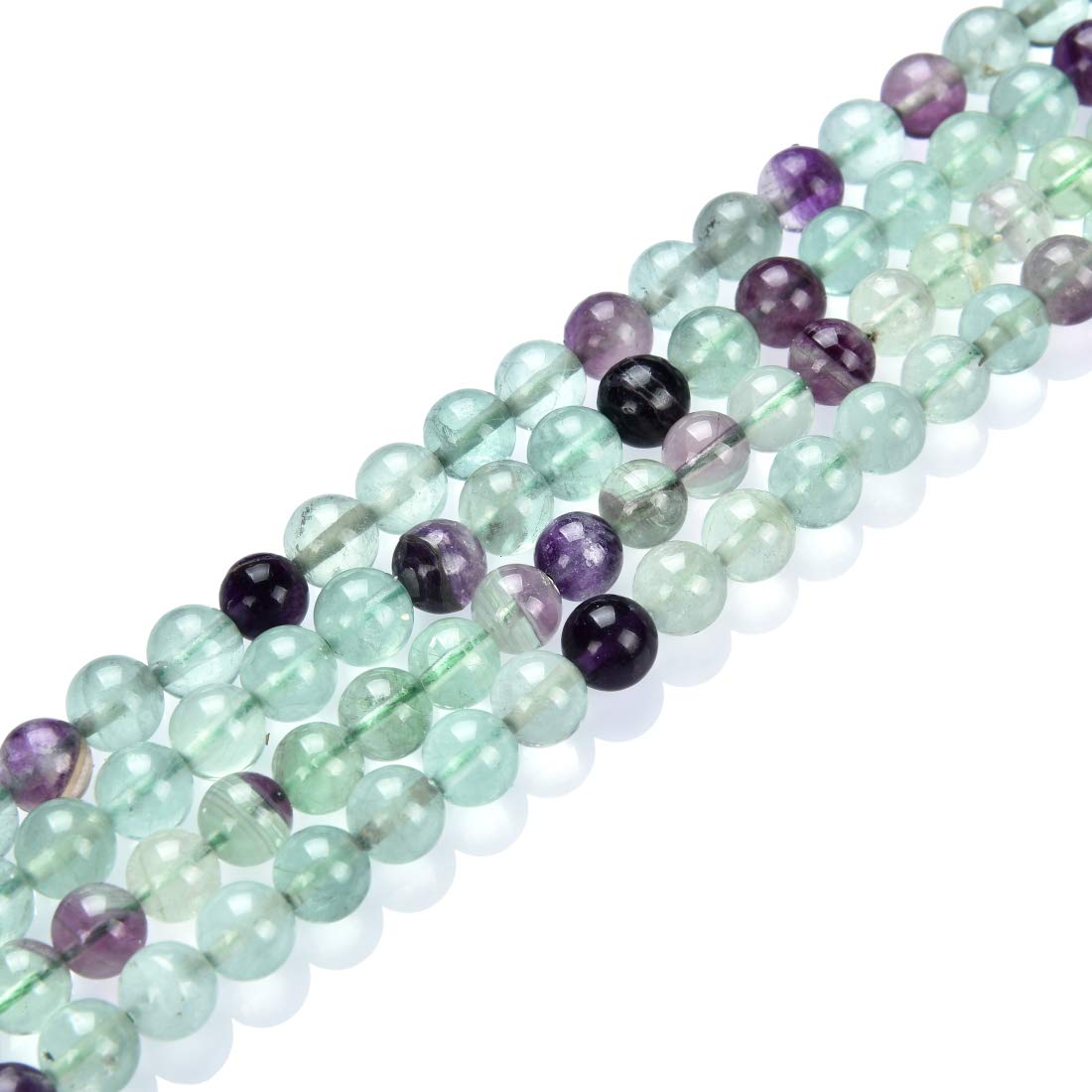 Natural Multi-Color Fluorite Healing Gemstone Beads - 10mm Round Loose Spacer Beads (34-37pcs) for Jewelry Making, DIY Crafts, Bracelets & Necklaces - Adabele Gemstone GY29-10