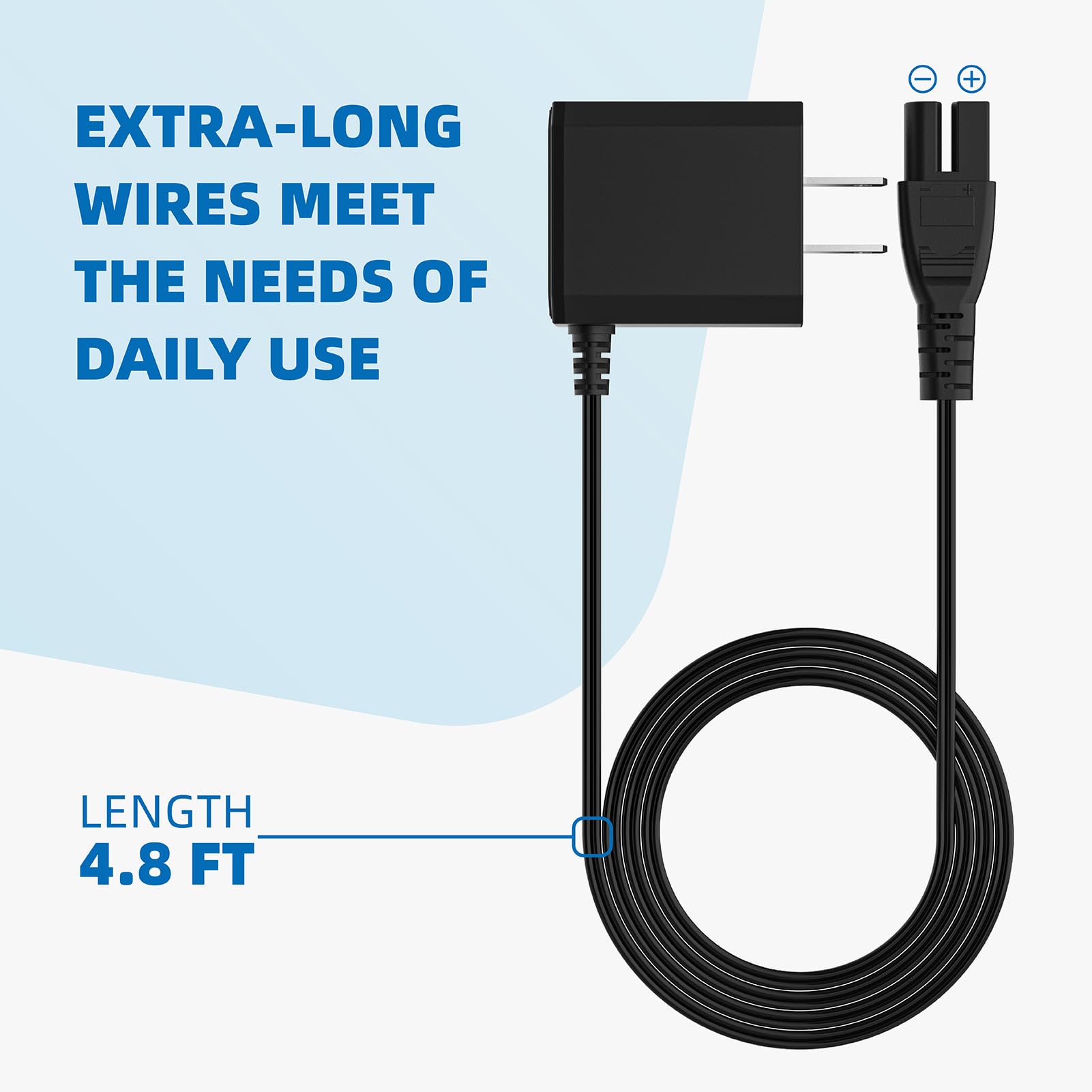 Water-Tech Pool Vacuum Charger - 2-Pin AC/DC Power Adapter Compatible with Pool-Blaster Vacuum Models LC099-2SK 21051DL 22151EL | Replacement Charging Cord & Power Supply for Pool Cleaning | Perfect for In-Ground & Above-Ground Pool Maintenance