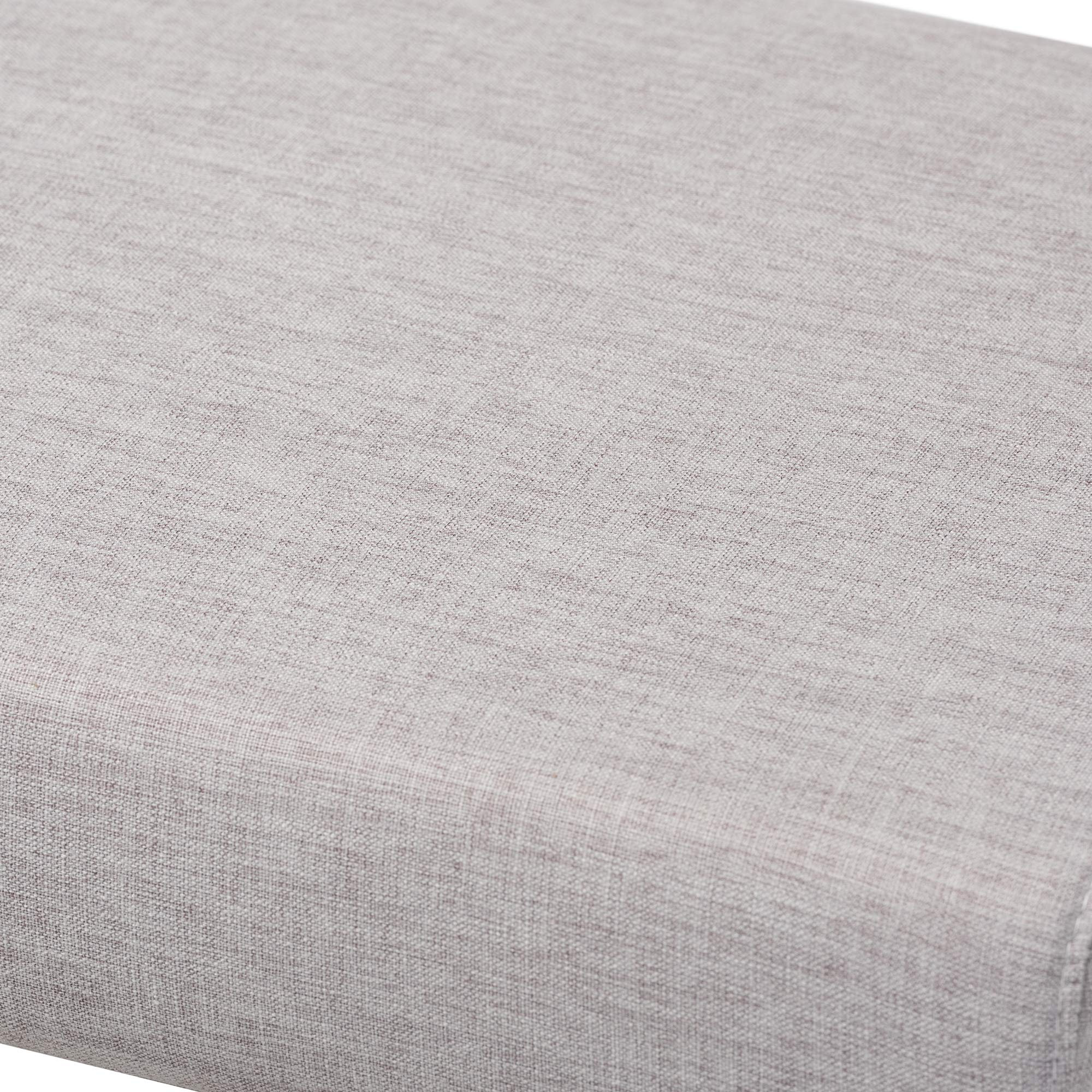 Baxton Studio Modern Upholstered Bench & Banquette - Greyish Beige - Perfect for Entryway, Bedroom, or Dining Room Seating