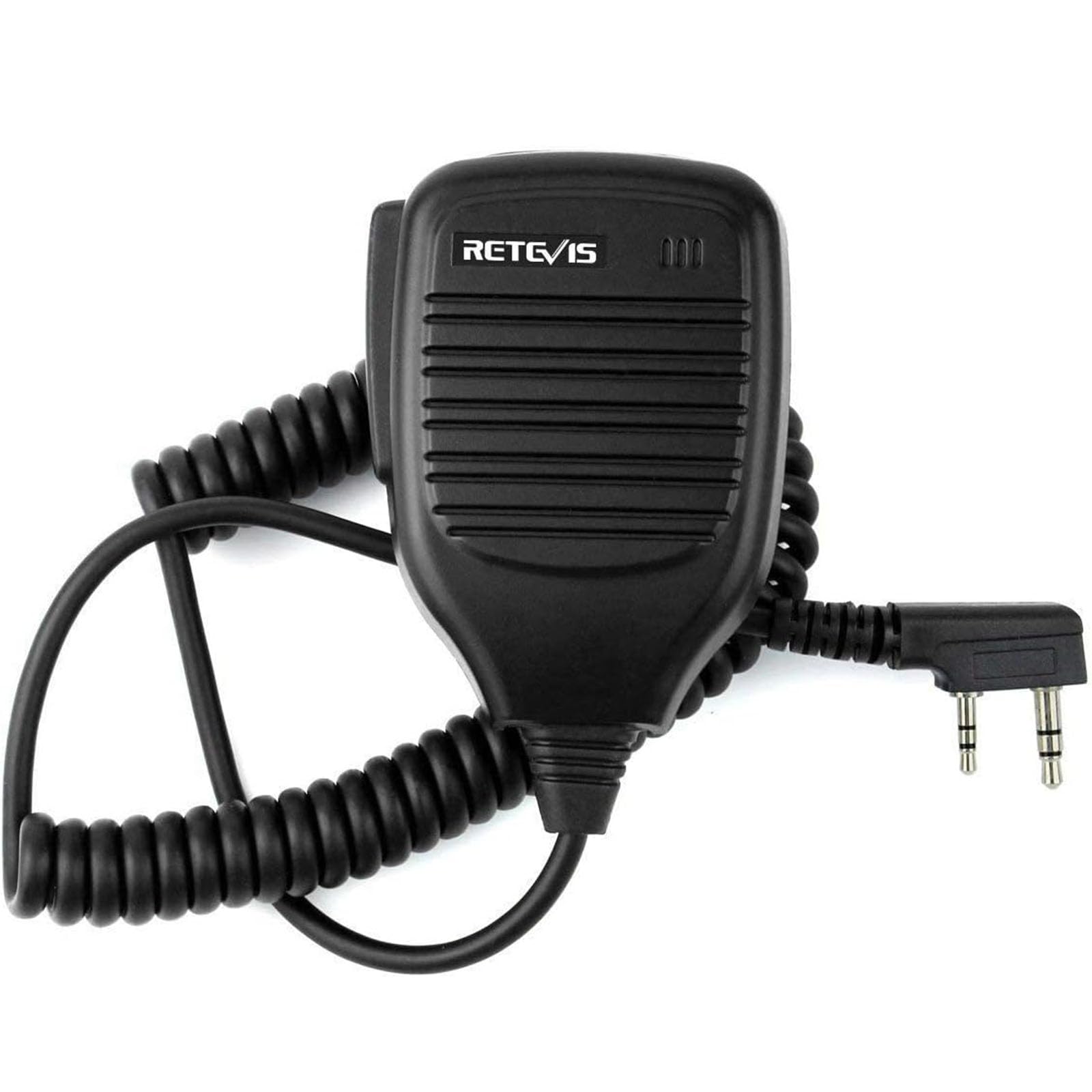 Retevis 2 Pin Walkie Talkie Speaker Microphone - Compatible with Retevis RT22 RT27 RT68 RT15 RB17 RT17 RT19 H777 RT66 RT67 & Baofeng UV-5R 888S 2 Way Radios (1 Pack) - Ideal for Outdoor Adventures, Construction Sites, and Emergency Communication