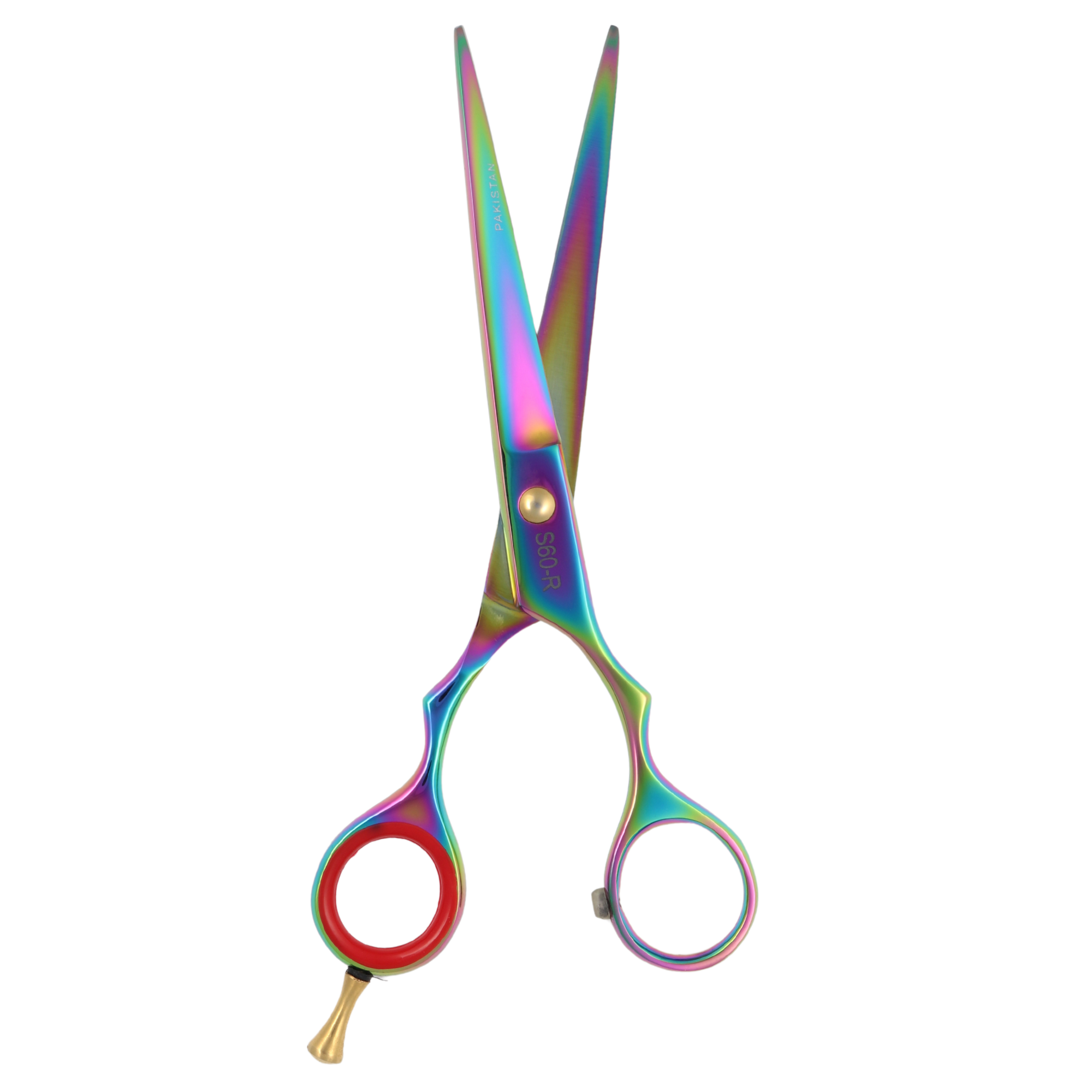 Professional 6 Inch Hair Cutting Scissors - Titanium Coated Right-Handed S60R Model for Salon & Home Hair Styling
