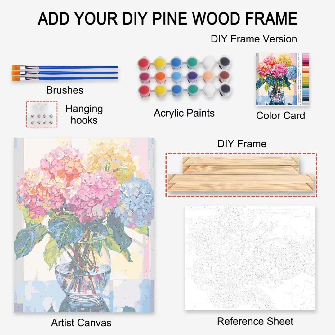 Christmas Candy House DIY Paint by Numbers Kit for Adults - Winter Snow Xmas Landscape Oil & Acrylic Painting Art Set with Canvas & Paints - 16x20 Inch Holiday Gift (DIY Frame Included) - Perfect for Relaxation, Home Decor & Christmas Crafting