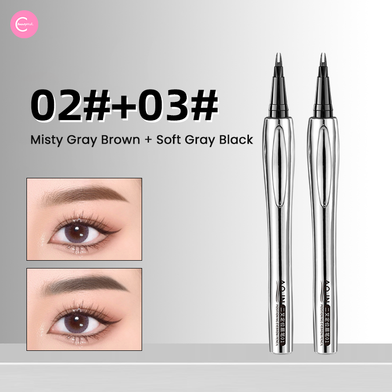 AOJN Dual Tip Liquid Brow Pen – Waterproof Eyebrow Pencil for Precise & Natural Brows – Perfect for Everyday Makeup & Professional Use