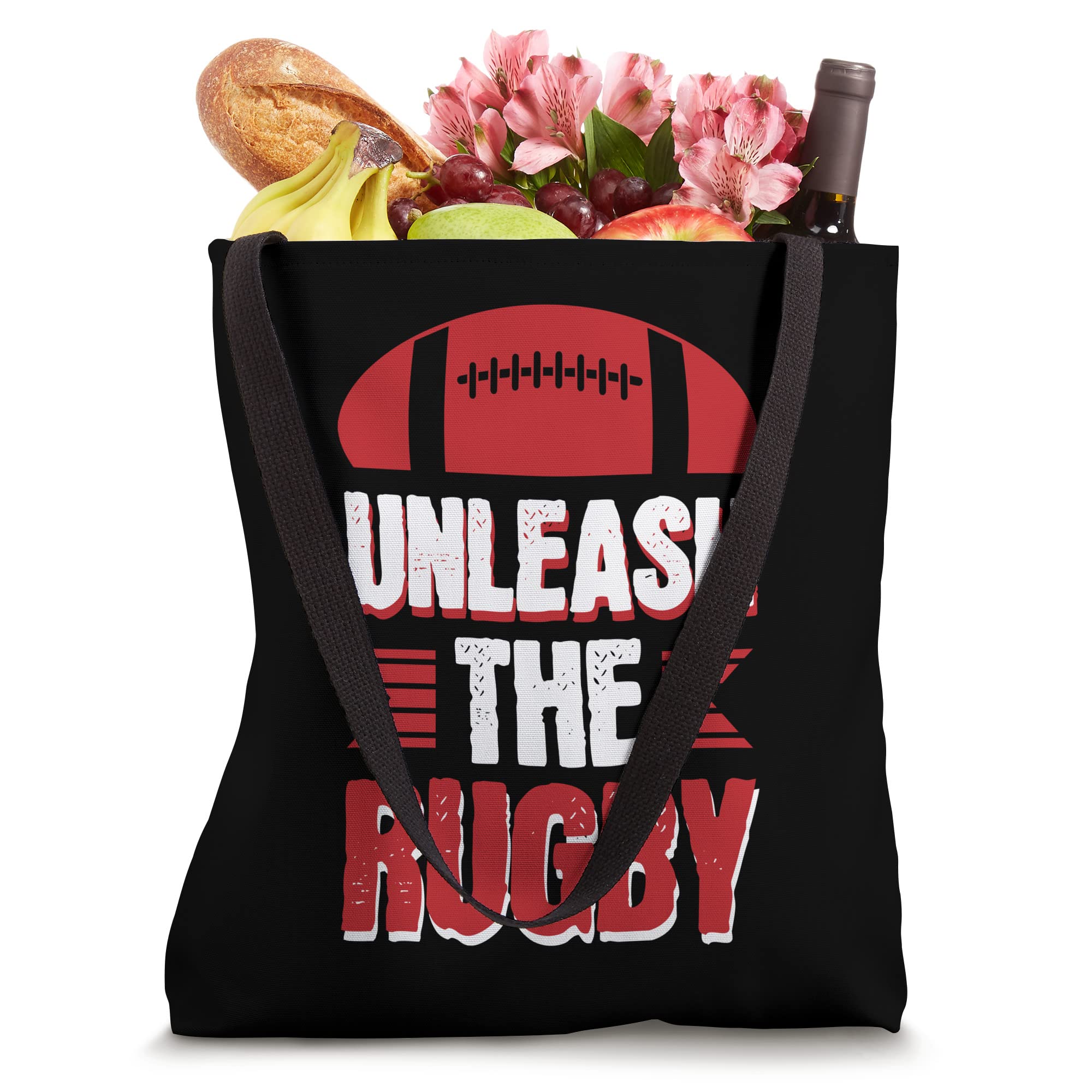 Premium Rugby Tote Bag for Women & Men - Durable Canvas Shoulder Bag for Sports, Travel & Daily Use - Trendy Gym & Beach Accessory