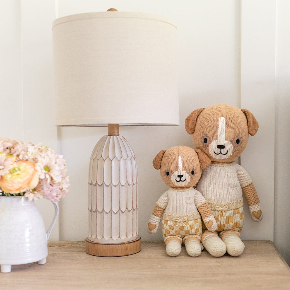 Cuddle + Kind George the Dog Hand-Knit Doll - Ethically Made, Supports 10 Meals for Kids | Perfect Gift for Babies, Toddlers & Animal Lovers (Playtime, Nursery Decor, Charity Donation)