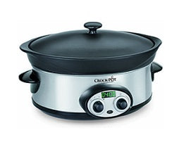 Crock Pot SCVI600BS 6-Quart Slow Cooker with 220 Volts - Perfect for Soups, Stews & Family Dinners