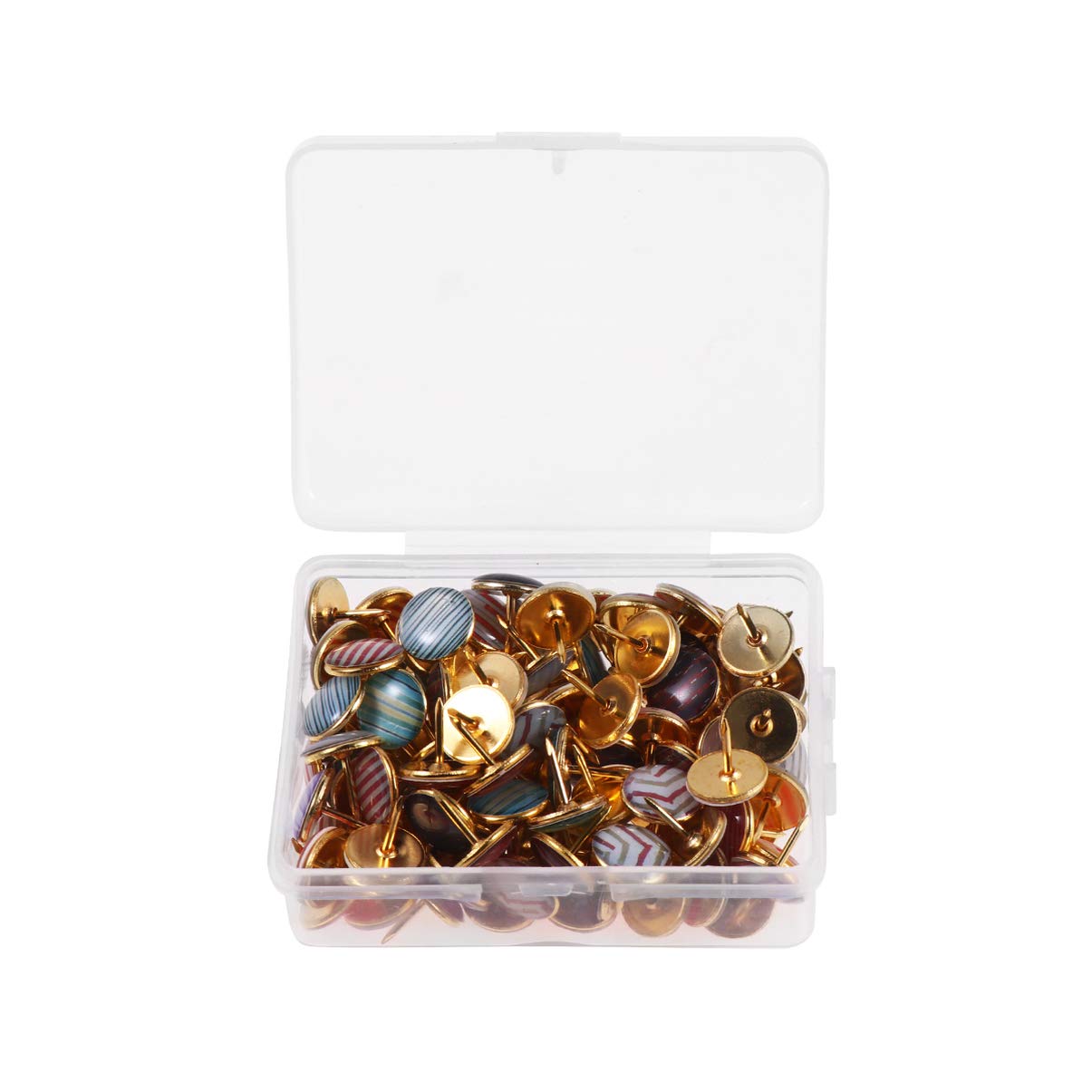 Exceart 120pcs Round Head Push Pins - Colorful Map Tacks for Bulletin Boards, Office Decor & Wall Maps - Ideal for Office Organization, School Projects & Home Decoration