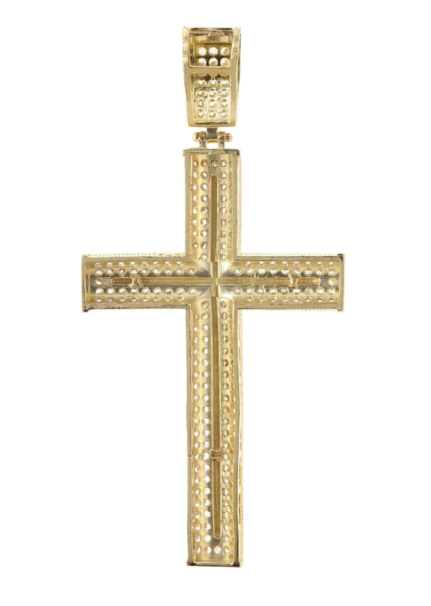 10K Gold Cross Pendant for Women & Men - 7.9 Grams Religious Jewelry Gift for Baptism, First Communion & Everyday Wear