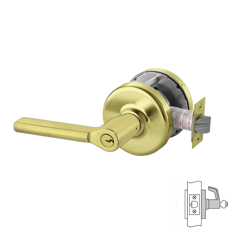 Corbin Russwin CLX3383 102D Storeroom Cylindrical Lock with Blank Plate Function & Decorative Lever - Multiple Core Options for Commercial & Residential Security
