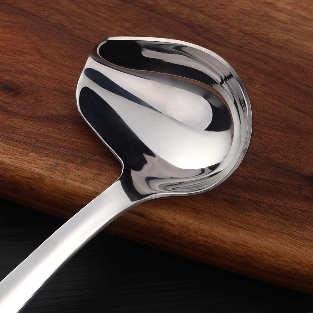 Premium Stainless Steel Sauce Ladle with Spout - 8.67
