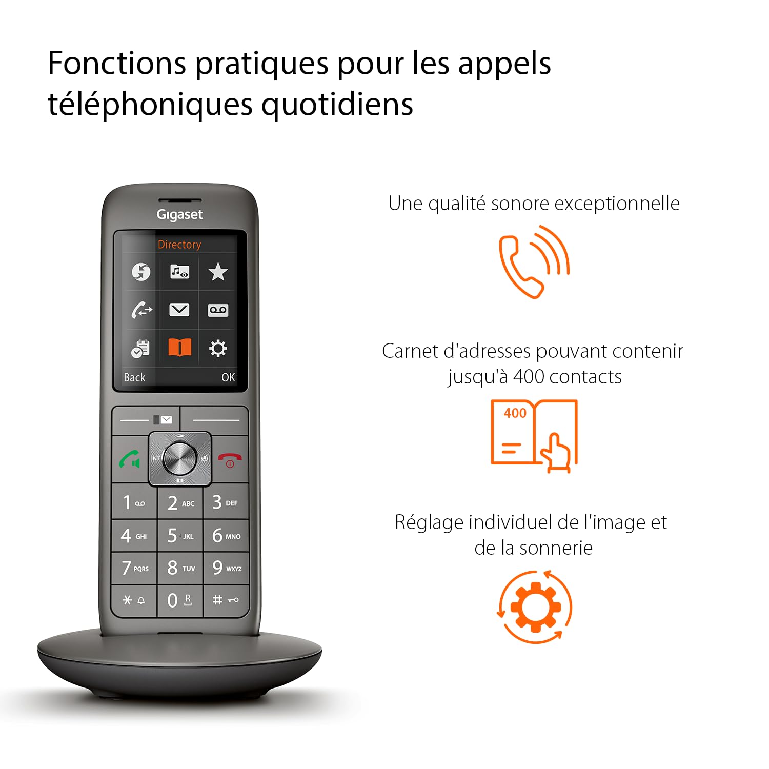 Gigaset CL660A Duo Cordless Phone with Answering Machine - 2 Handsets - Anthracite Gray - Ideal for Home & Office Use