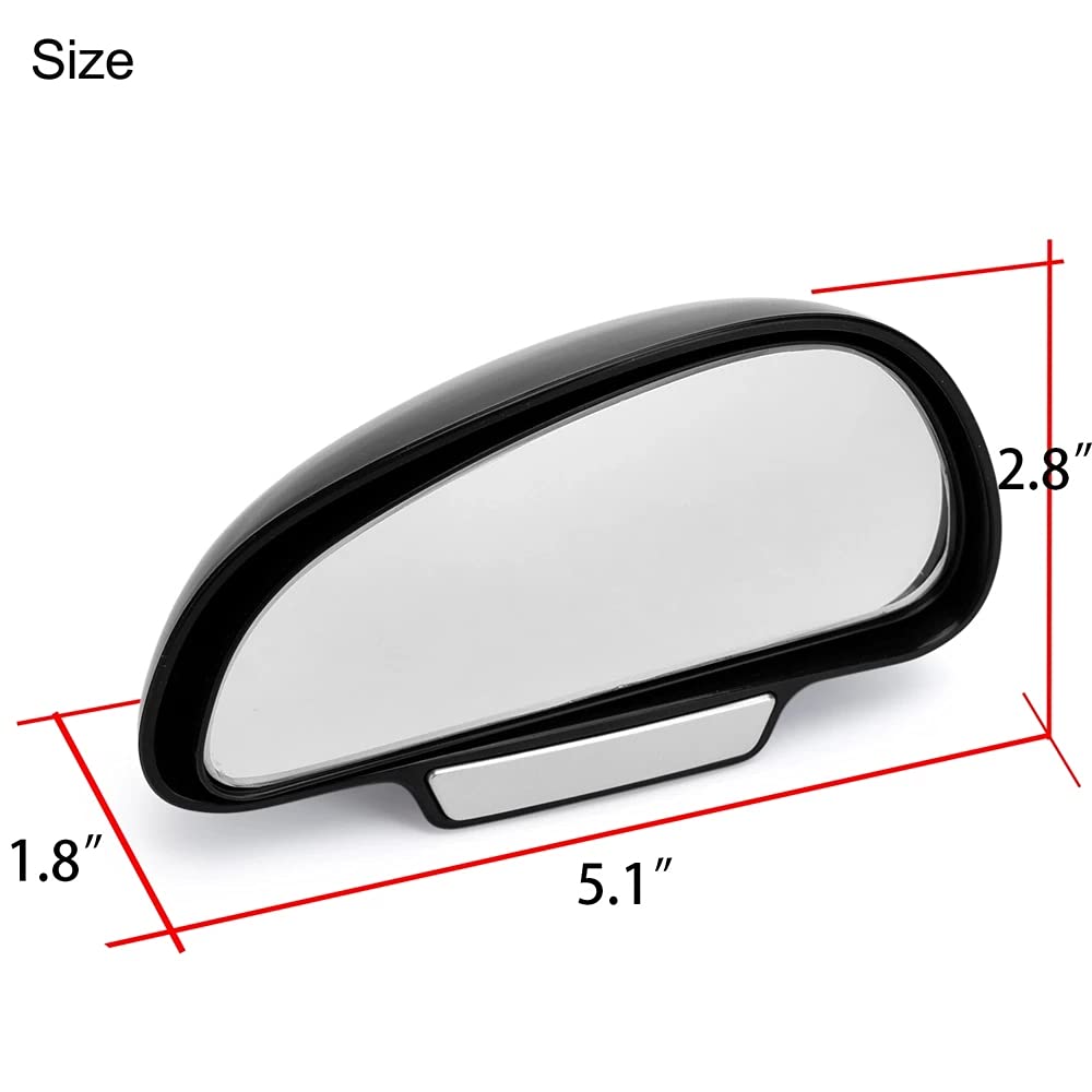 360 Degree Adjustable Wide Angle Car Side Mirrors - Blind Spot Elimination & Parking Assistance - Universal Fit for Cars, Trucks, SUVs - Perfect for Highway Driving and Tight Parking Spaces