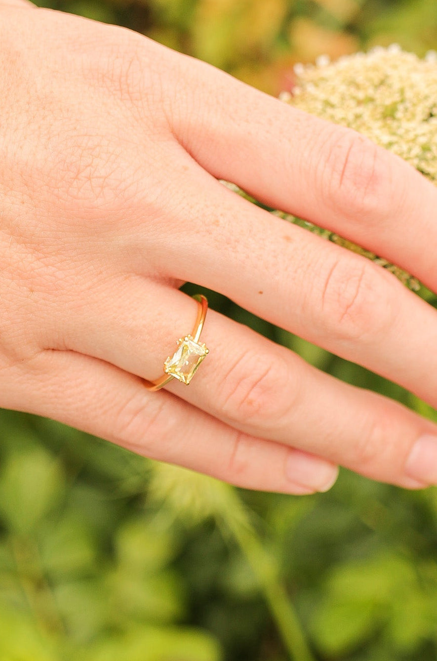 Citrine Cindy Ring - Elegant Gemstone Jewelry for Women | Perfect for Weddings, Parties & Everyday Wear