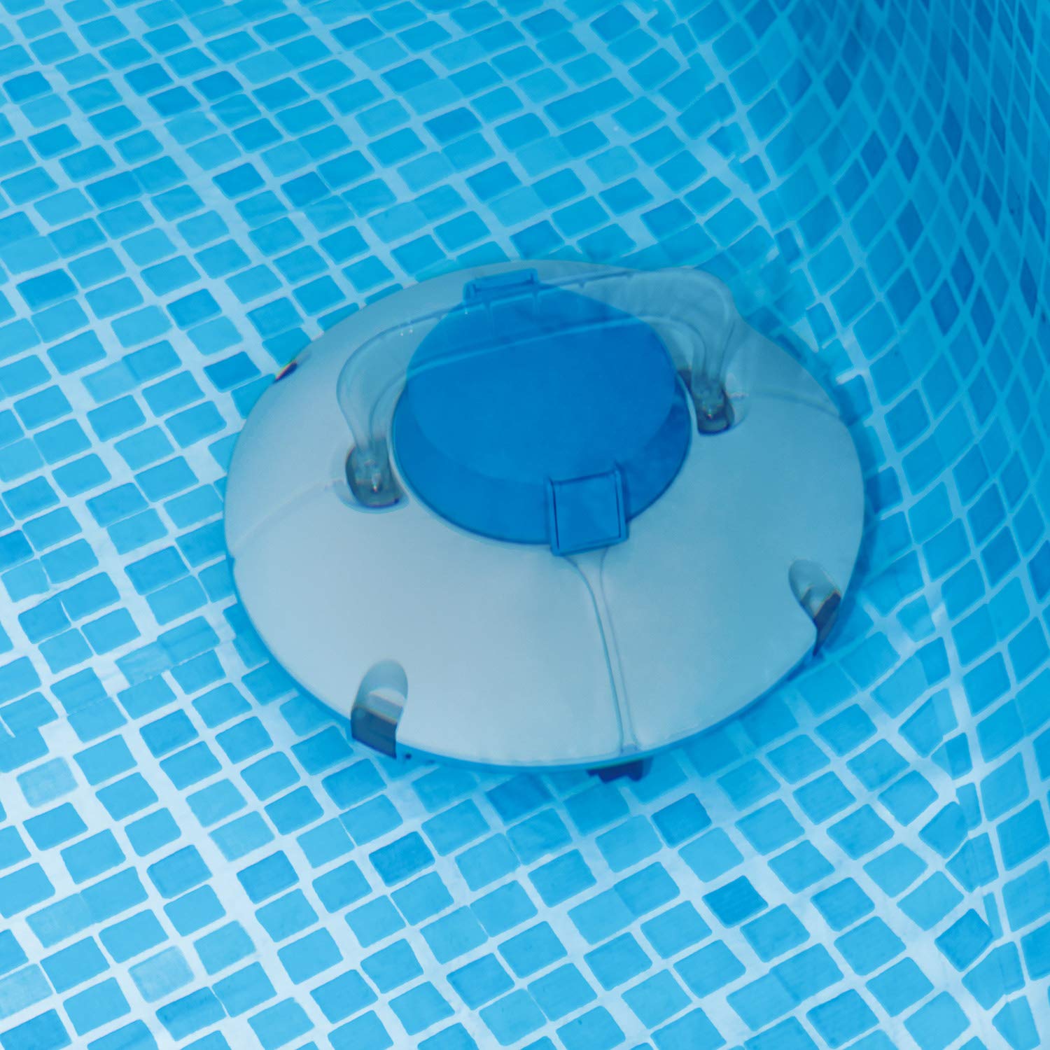 Summer Waves P56000024 Cordless Rechargeable Robotic Pool Cleaner for Above Ground & Flat Floor Pools - Automatic Water Vacuum System (Gray/Blue) - Perfect for Inground & Above Ground Pool Maintenance
