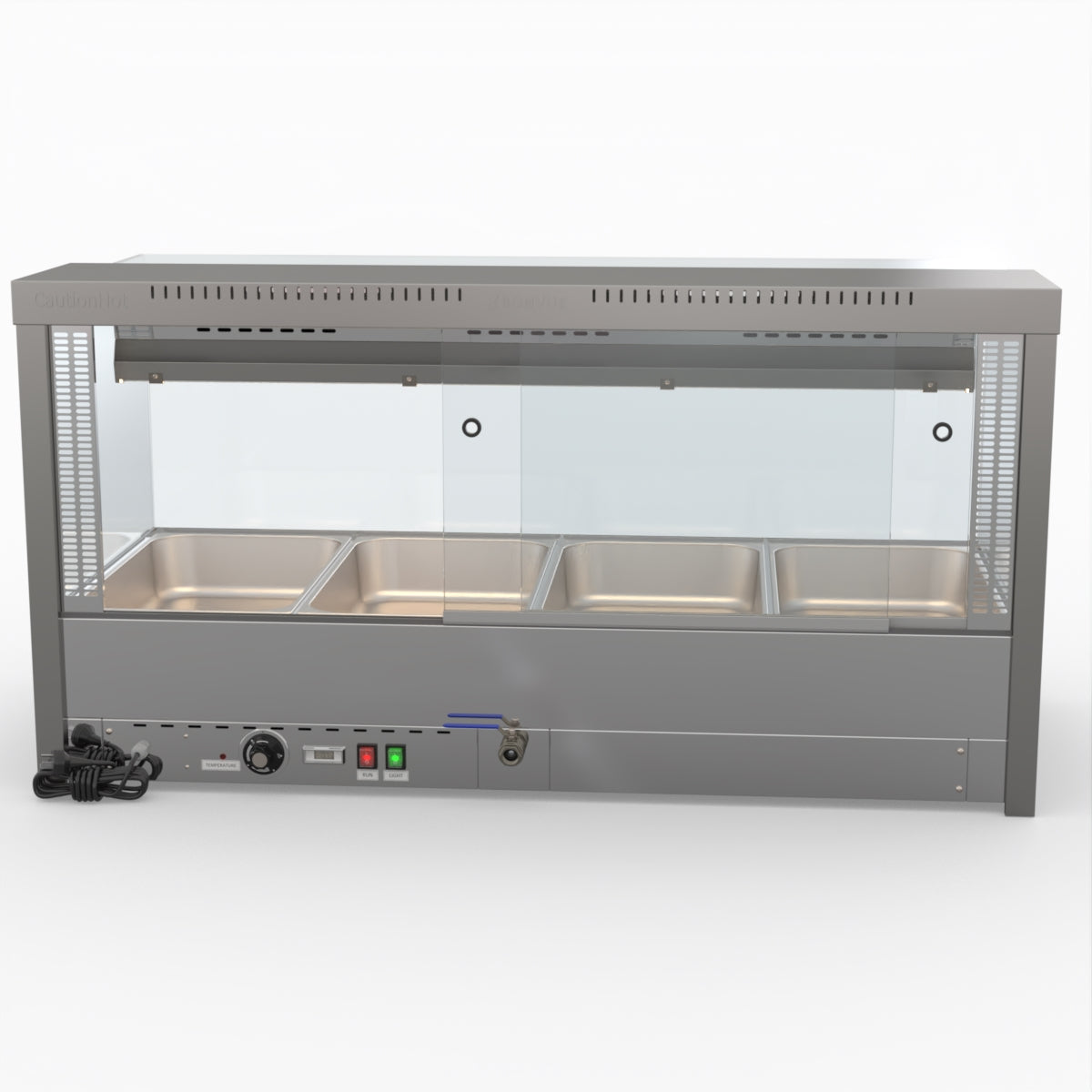 Bonvue BM14SC Square Countertop Bain Marie for Wet & Dry Food - Perfect for Restaurants, Catering & Buffets