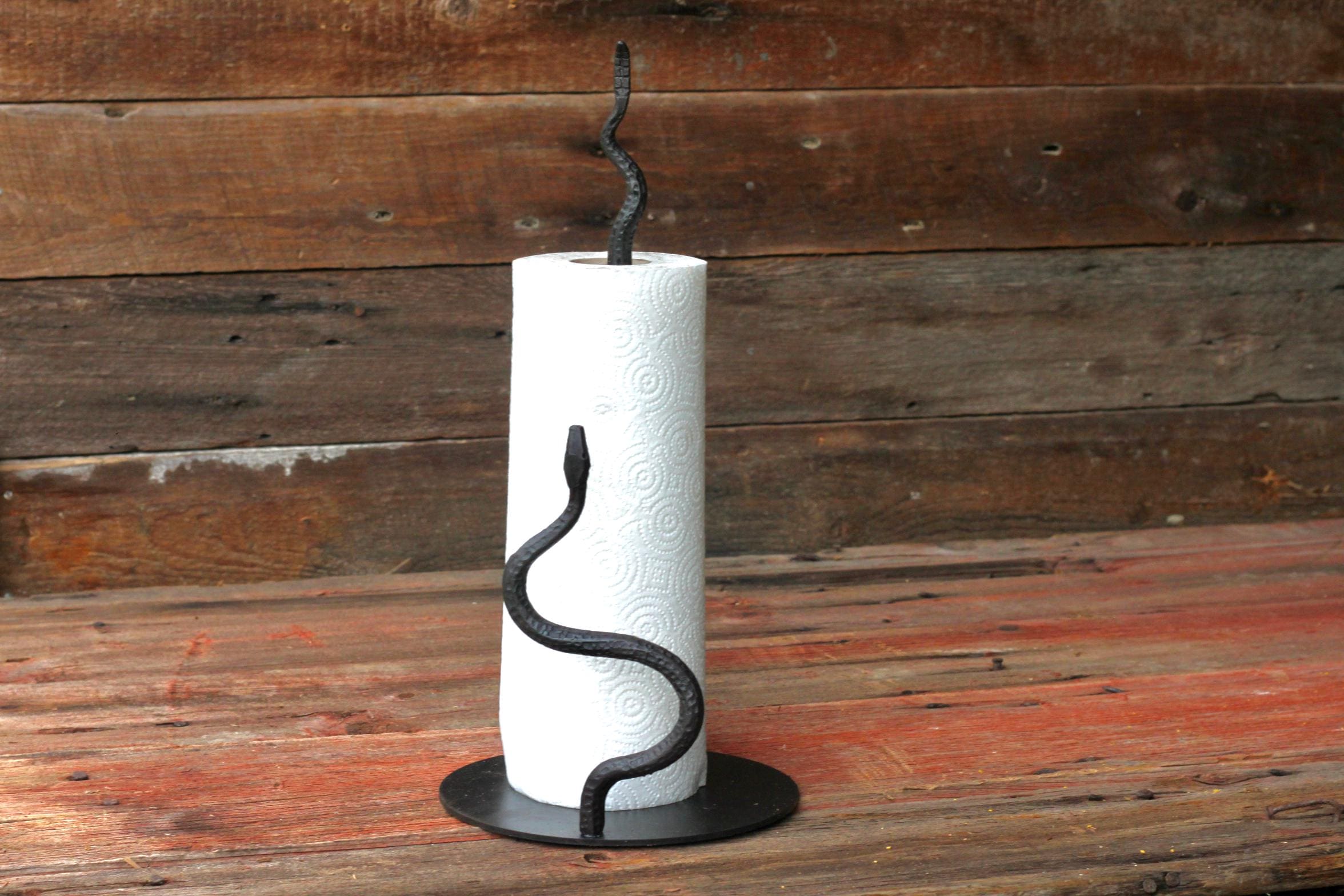 Rattlesnake-Themed Paper Towel Holder - Unique Kitchen Decor for Western & Ranch Style Homes - Perfect for Cowboy, Farmhouse, or Rustic Themed Kitchens