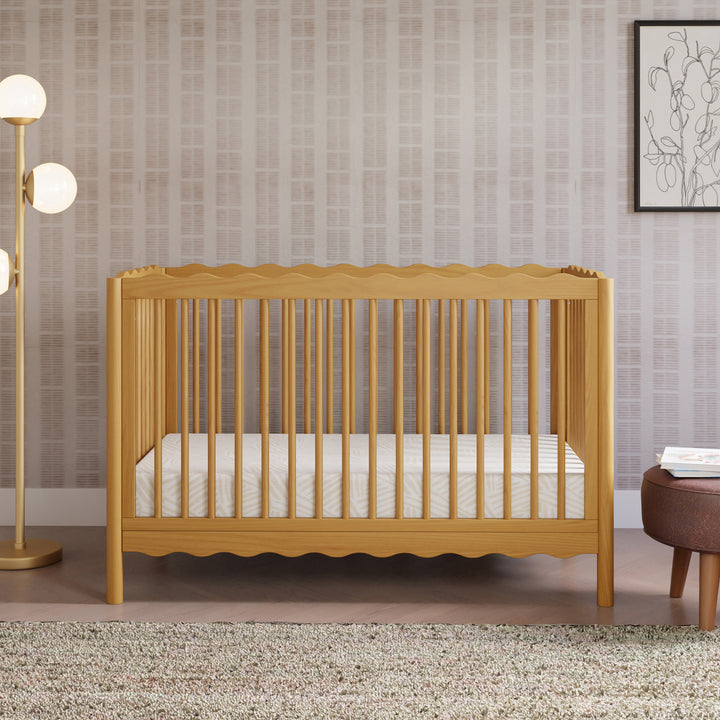 Babyletto Swell 4-in-1 Convertible Crib to Toddler Bed & Full Size Bed - Modern Nursery Furniture for Baby & Kids Room - Safe, Stylish & Space-Saving Design for Small Spaces