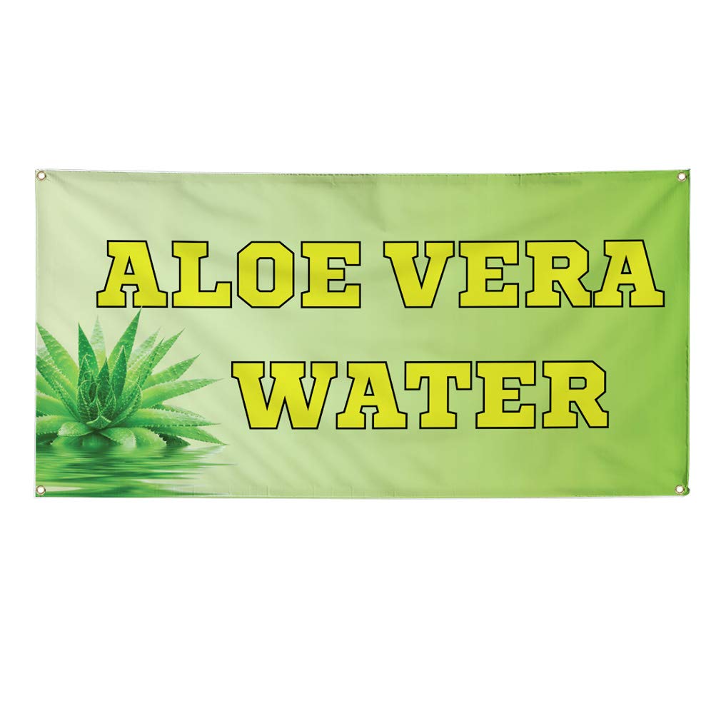 Premium Vinyl Banner 48x96 Inches - Weatherproof Outdoor Advertising Sign with 8 Grommets for Restaurants, Food Businesses & Industrial Yard Use | Durable Aloe Vera Green Color for High Visibility