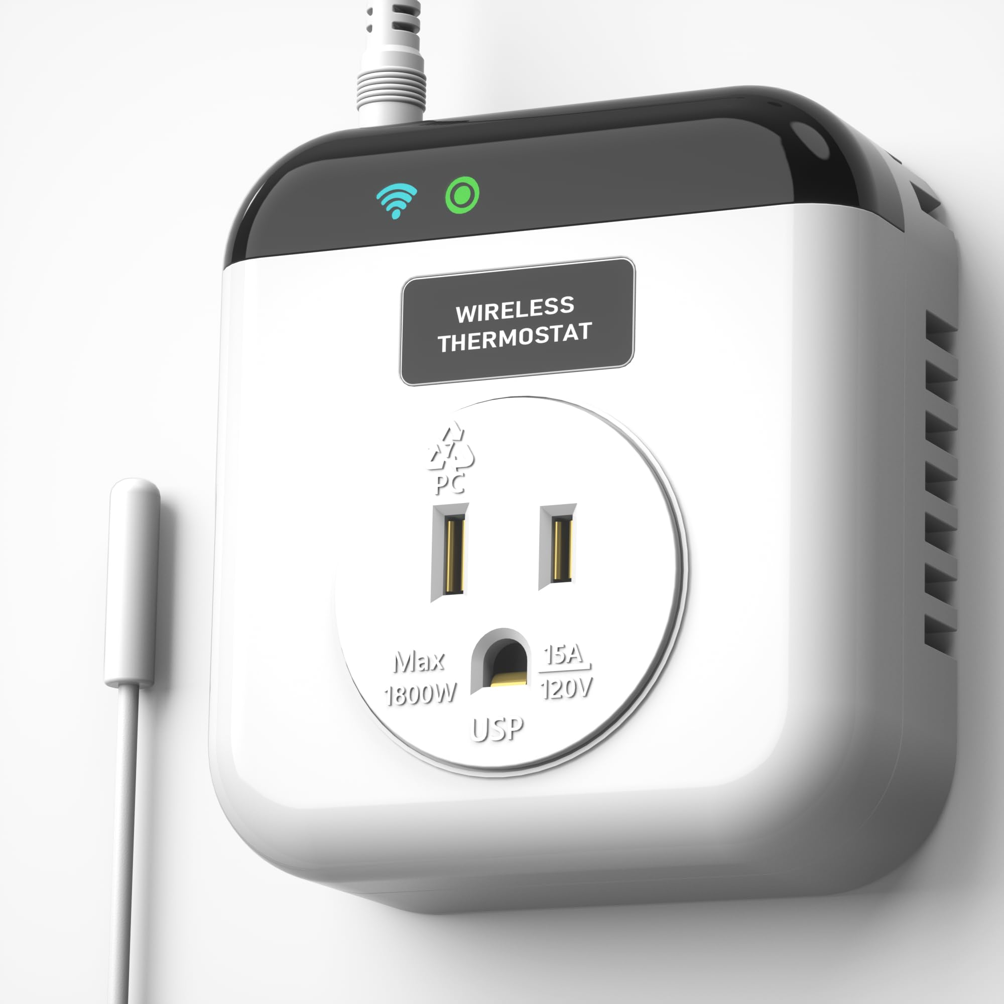 Smart WiFi Thermostat Plug - Programmable Temperature Controller with App & Voice Control - Works with Alexa & Google Home - Perfect for Home, Office & Vacation Rental Energy Savings
