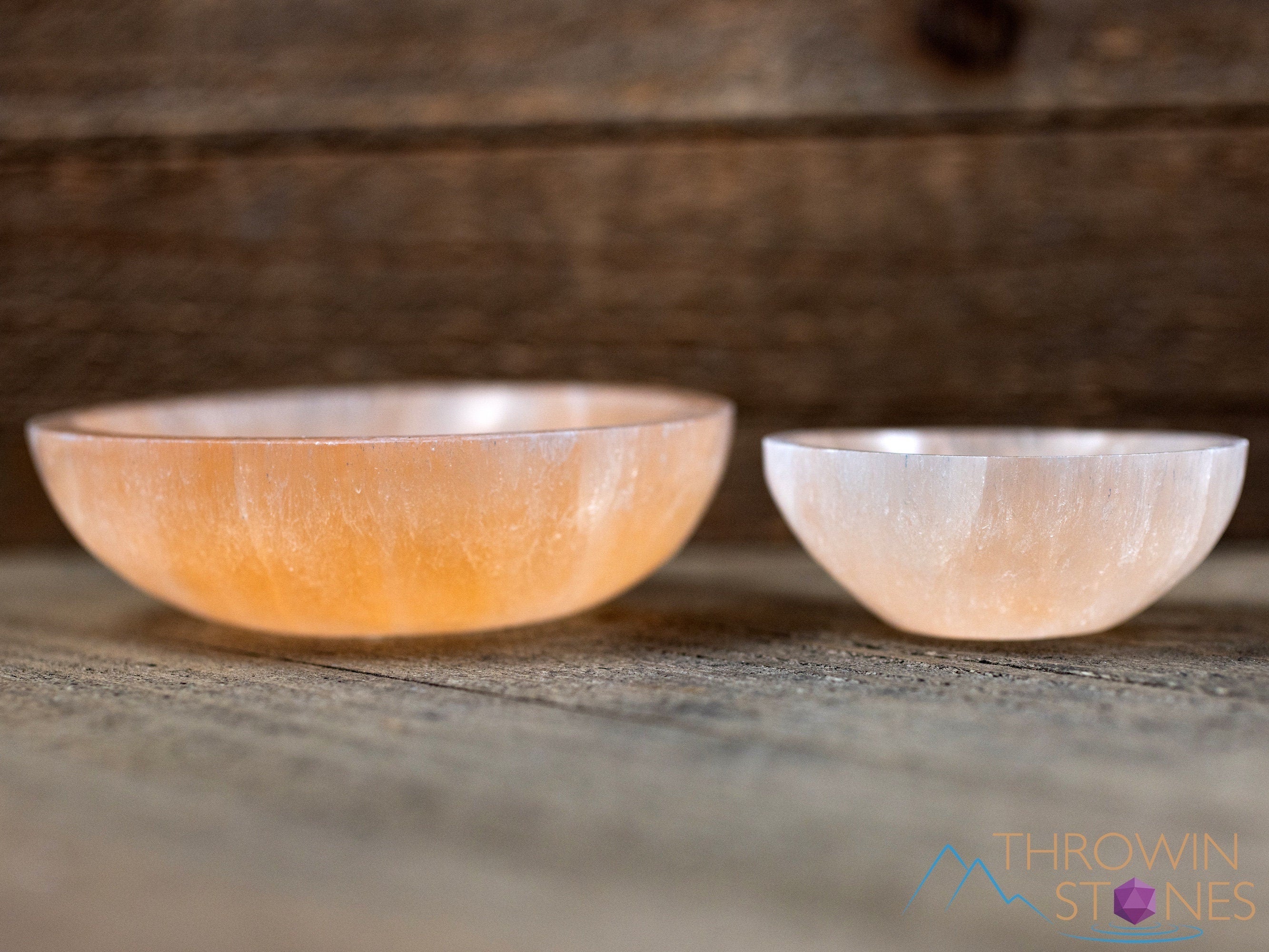 Orange Selenite Crystal Charging Bowl for Crystals & Jewelry | Natural Healing Stone Dish for Reiki, Meditation & Home Decor | E2085
