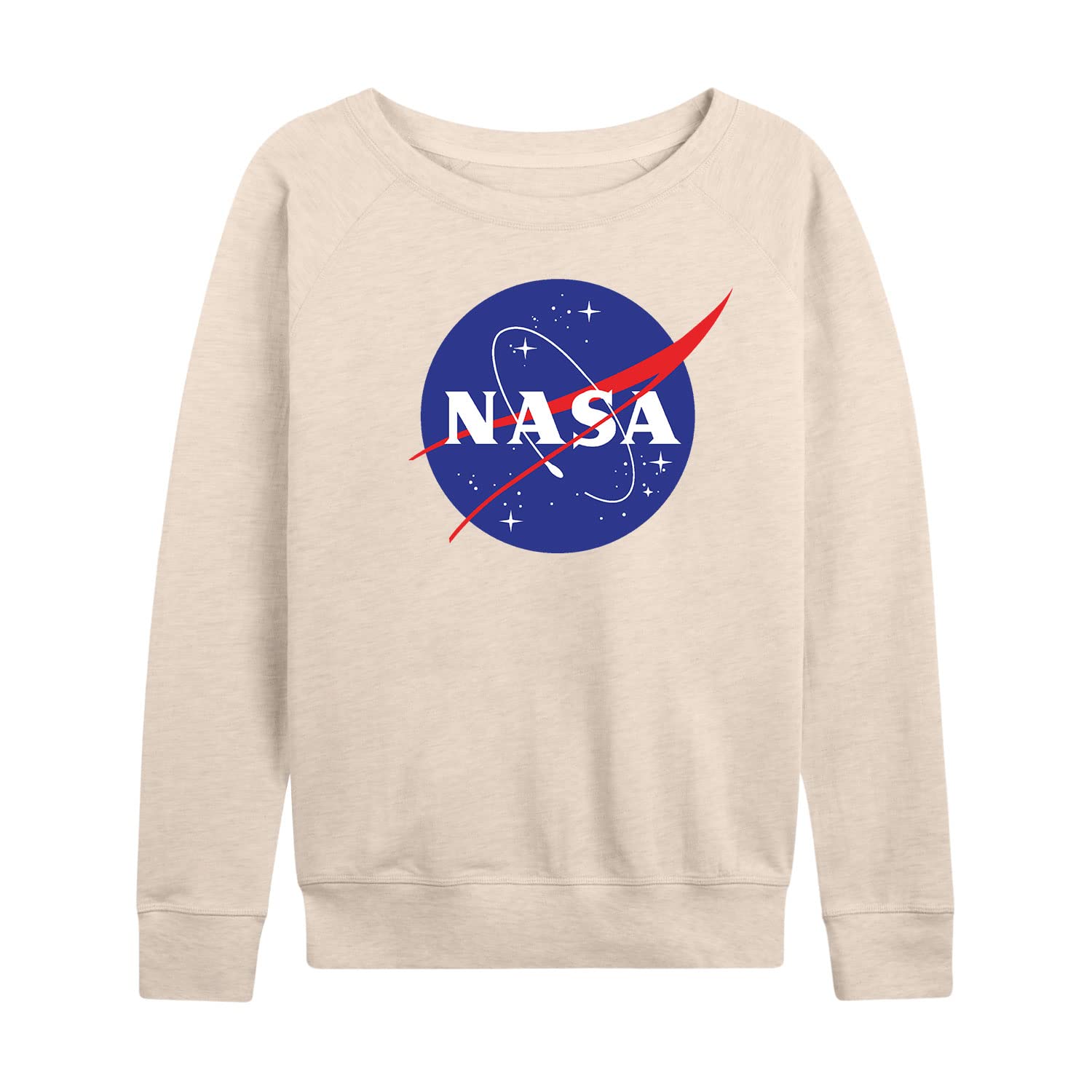 HYBRID APPAREL NASA Women's Lightweight French Terry Pullover Hoodie - Cozy Lounge Wear for Home, Gym & Casual Outings