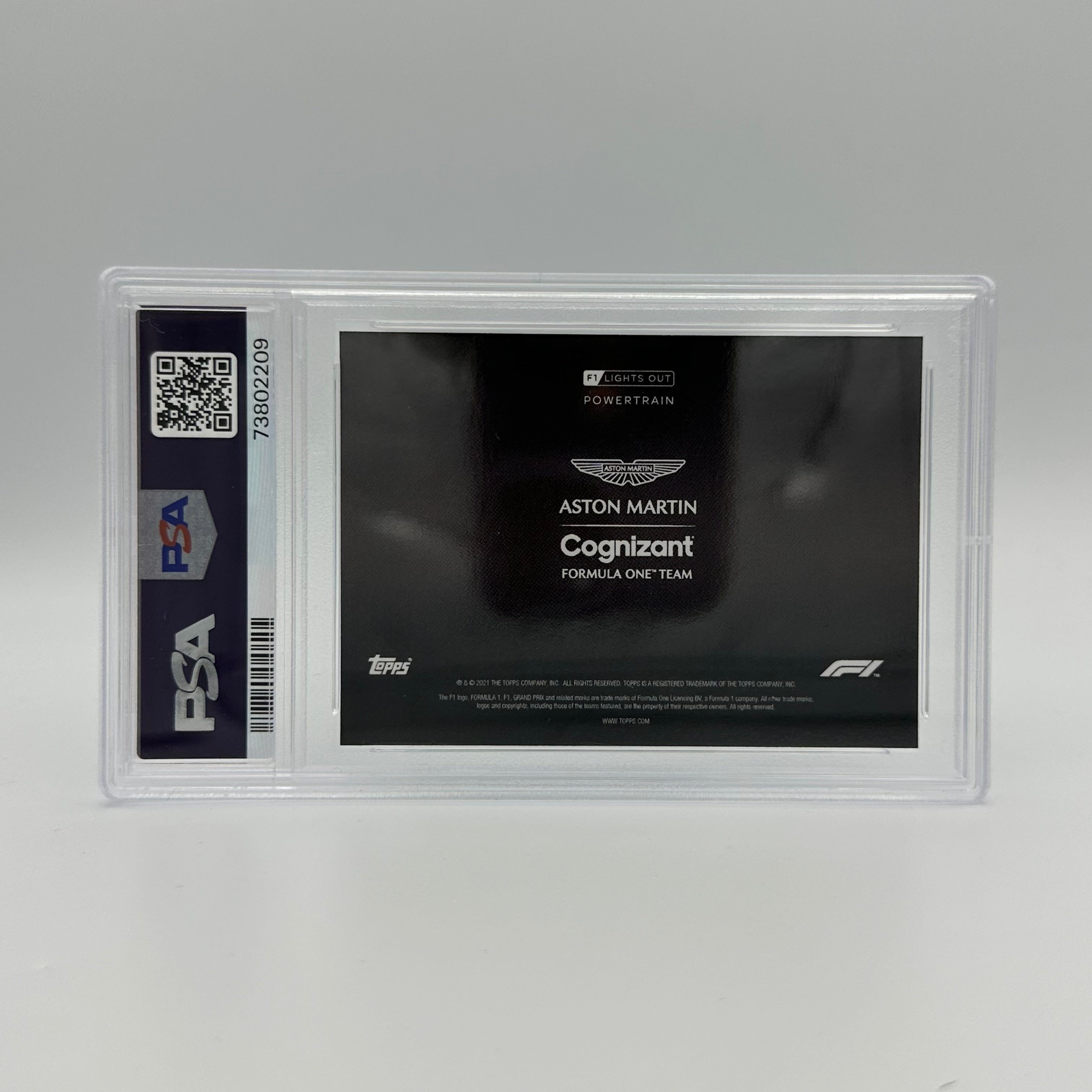 PSA 10 Graded 36/50 Aston Martin Cognizant F1 Team PowerTrain Aqua Trading Card - Rare Collectible for F1 Fans & Sports Memorabilia Enthusiasts