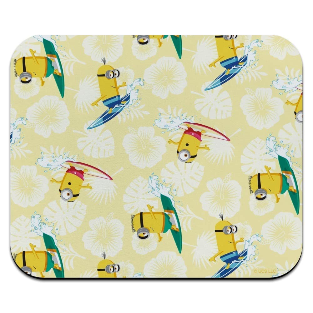 Minions Surf Pattern Low Profile Thin Mouse Pad - Non-Slip Gaming & Office Desk Mat for Computer, Laptop - Perfect for Work, Gaming & Home Use