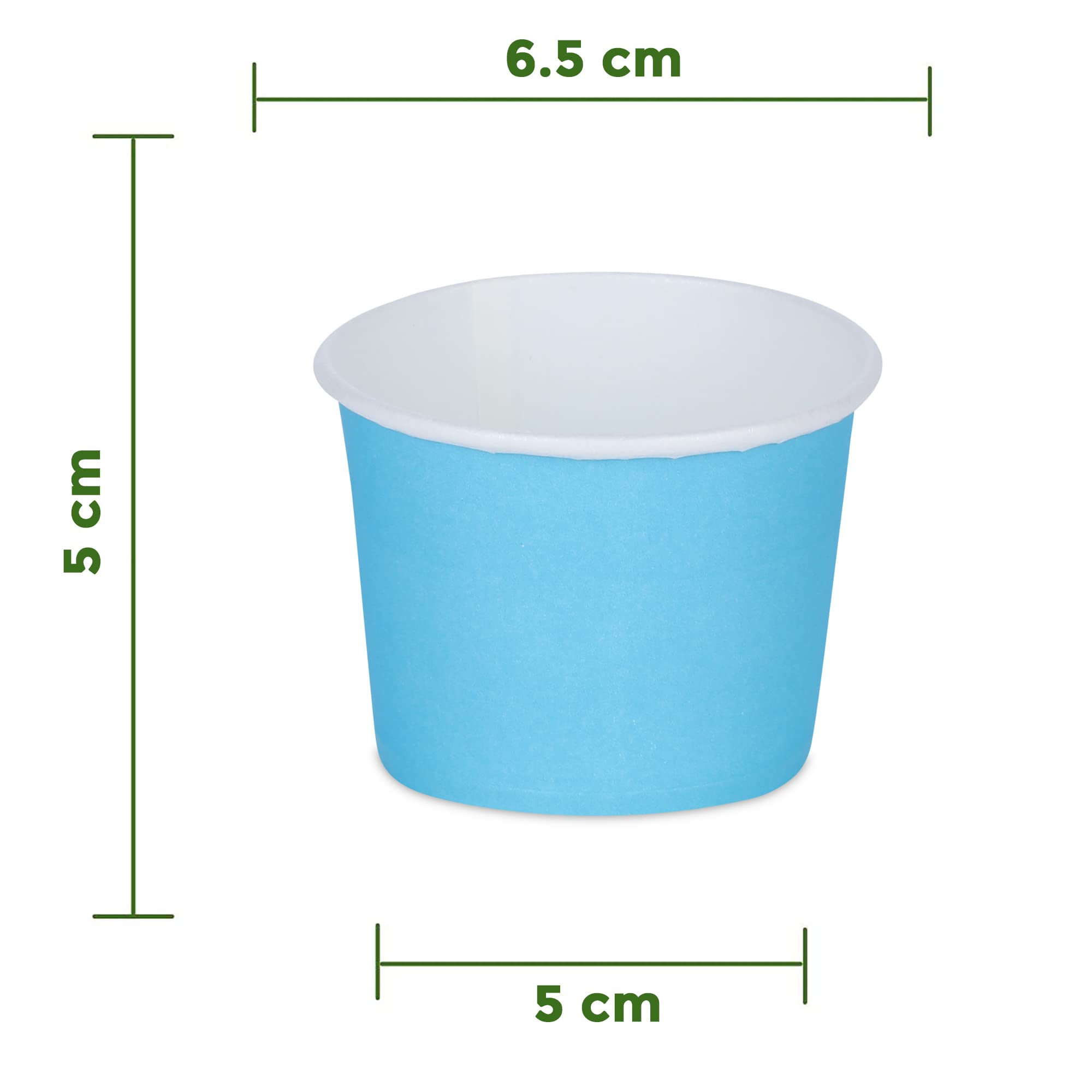 E Kysa Basics Disposable Paper Tea & Coffee Cups - 50-Piece Set, 110ml (4oz), Multicolor - Perfect for Parties, Offices & On-the-Go Beverages