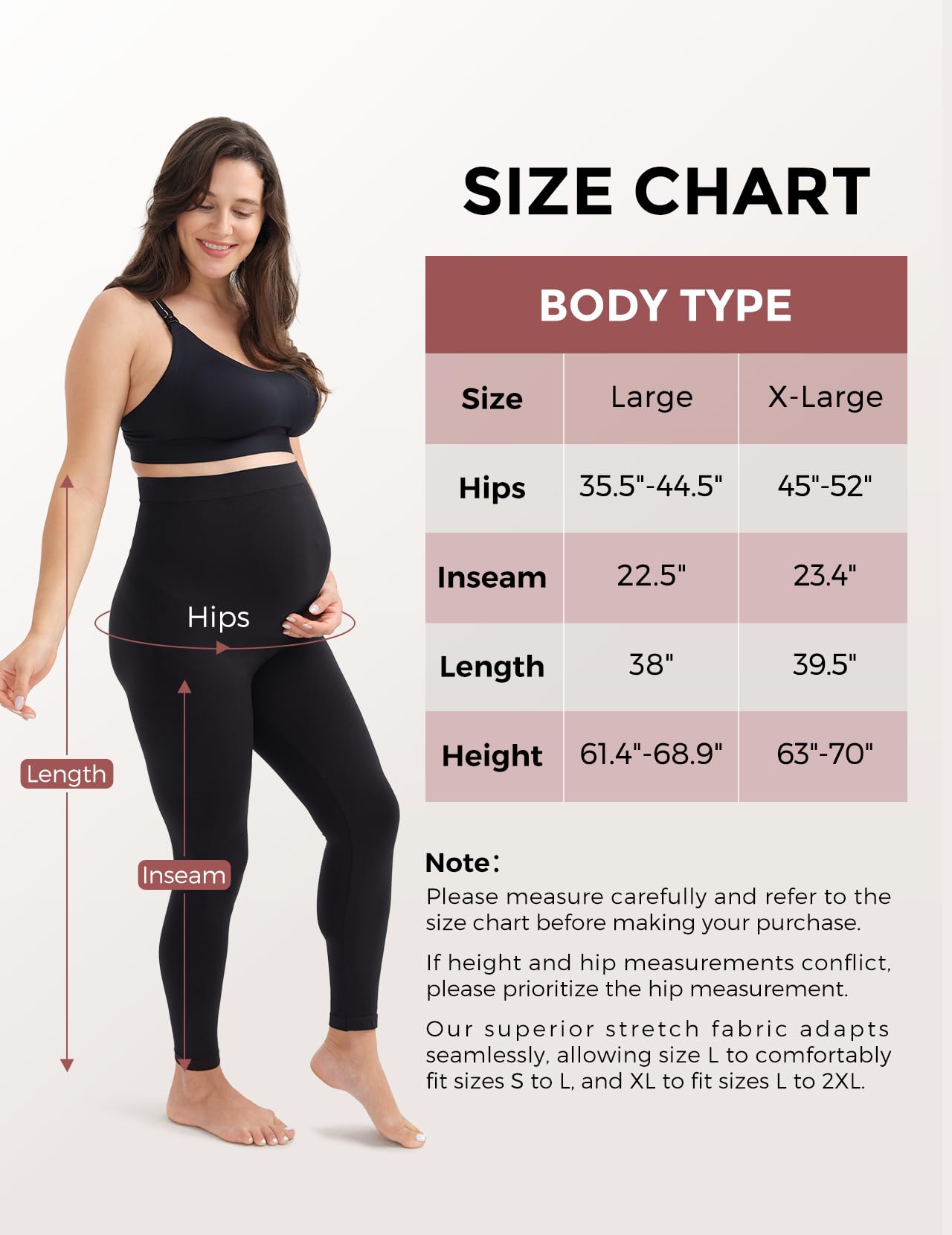 Momcozy Maternity Leggings - Over The Belly Pregnancy Yoga Pants for Women, Comfortable Workout Tights for Yoga, Gym & Daily Wear During Pregnancy