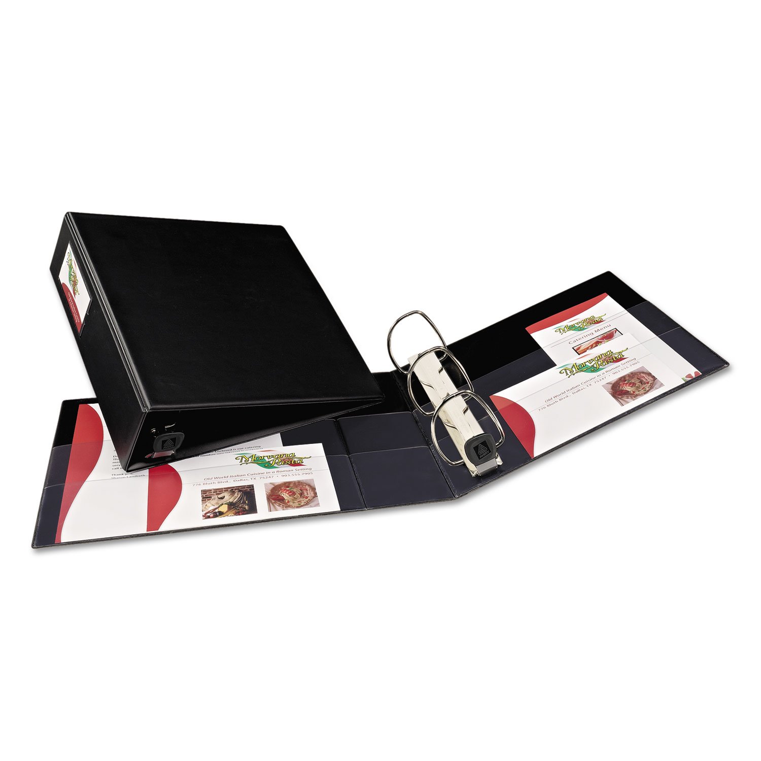 Avery 79993 3-Ring EZD Binder with Label Holder - 3-Inch Capacity, 8.5x11 Inches, Black - Perfect for School, Office & Document Organization