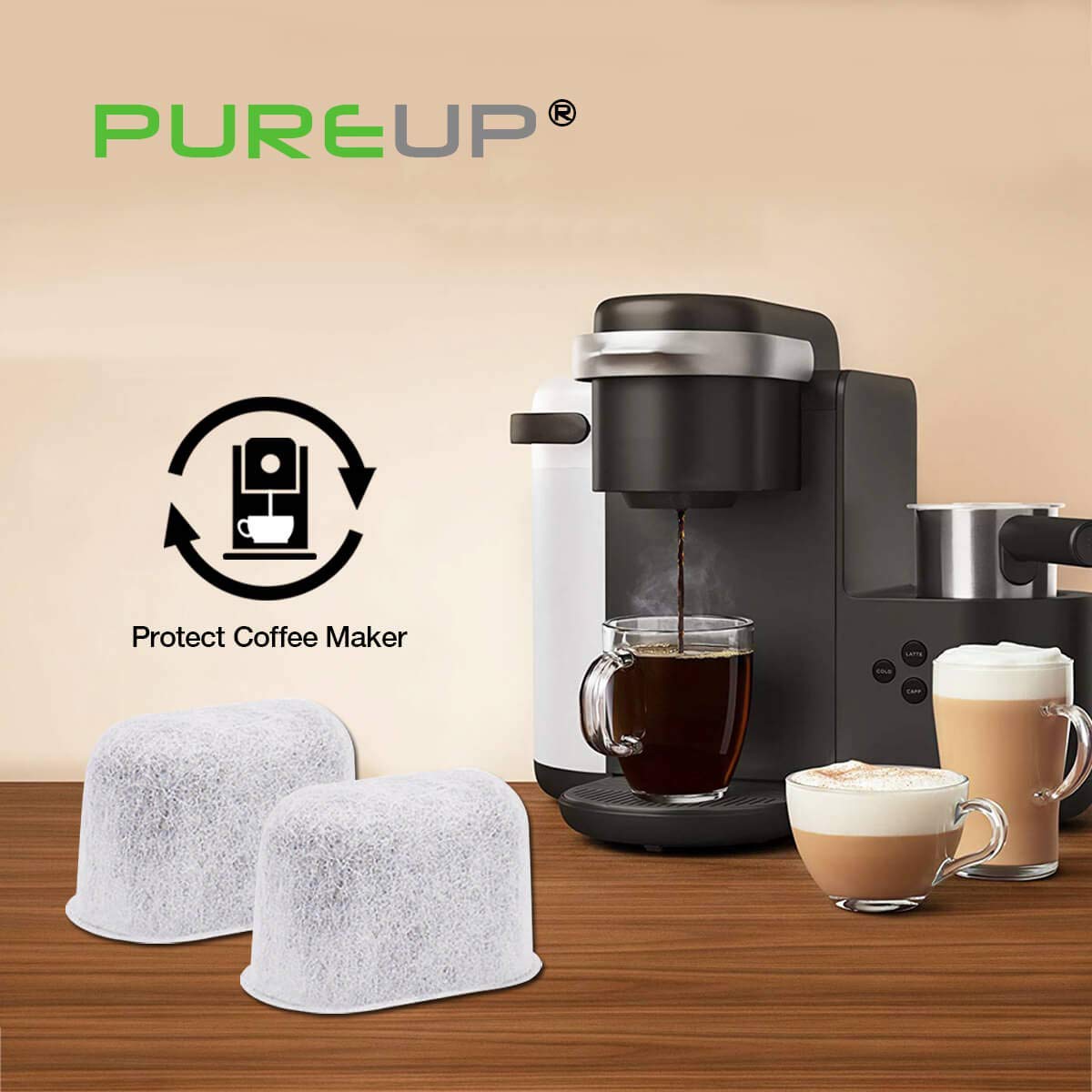 18-Pack Charcoal Water Filters - Compatible with Keurig Coffee Makers - Replacement Cartridges for Cleaner Tasting Coffee - Perfect for Home & Office Use
