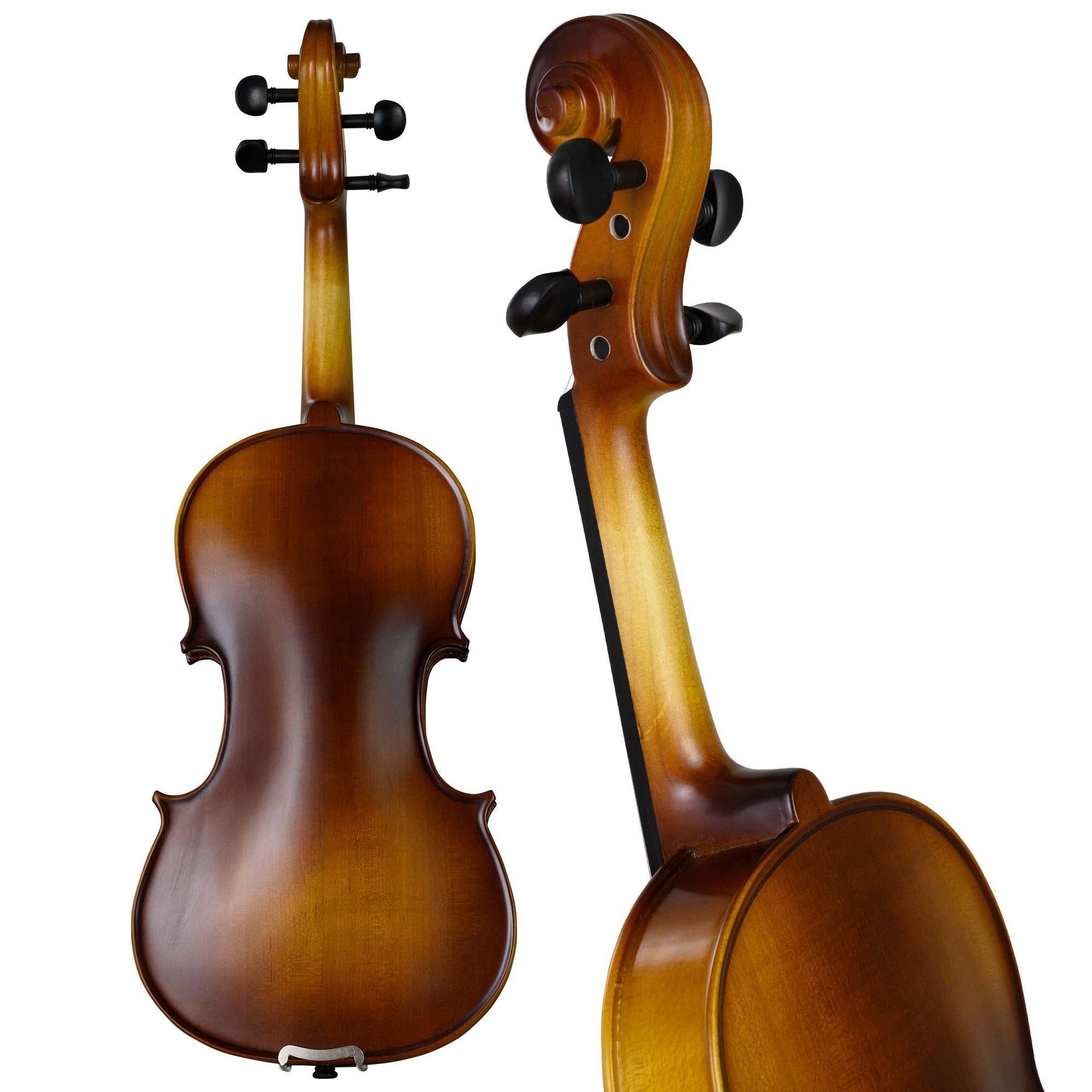 Bunnel Premier 4/4 Full Size Violin Outfit with Carrying Case & Accessories - Solid Maple Wood & Ebony Fittings by Kennedy Violins - Perfect for Beginners, Students & Professional Musicians