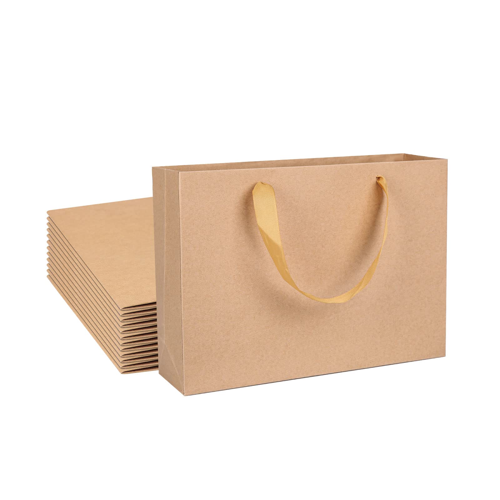24-Piece Bulk Kraft Gift Bags Set - 12.5