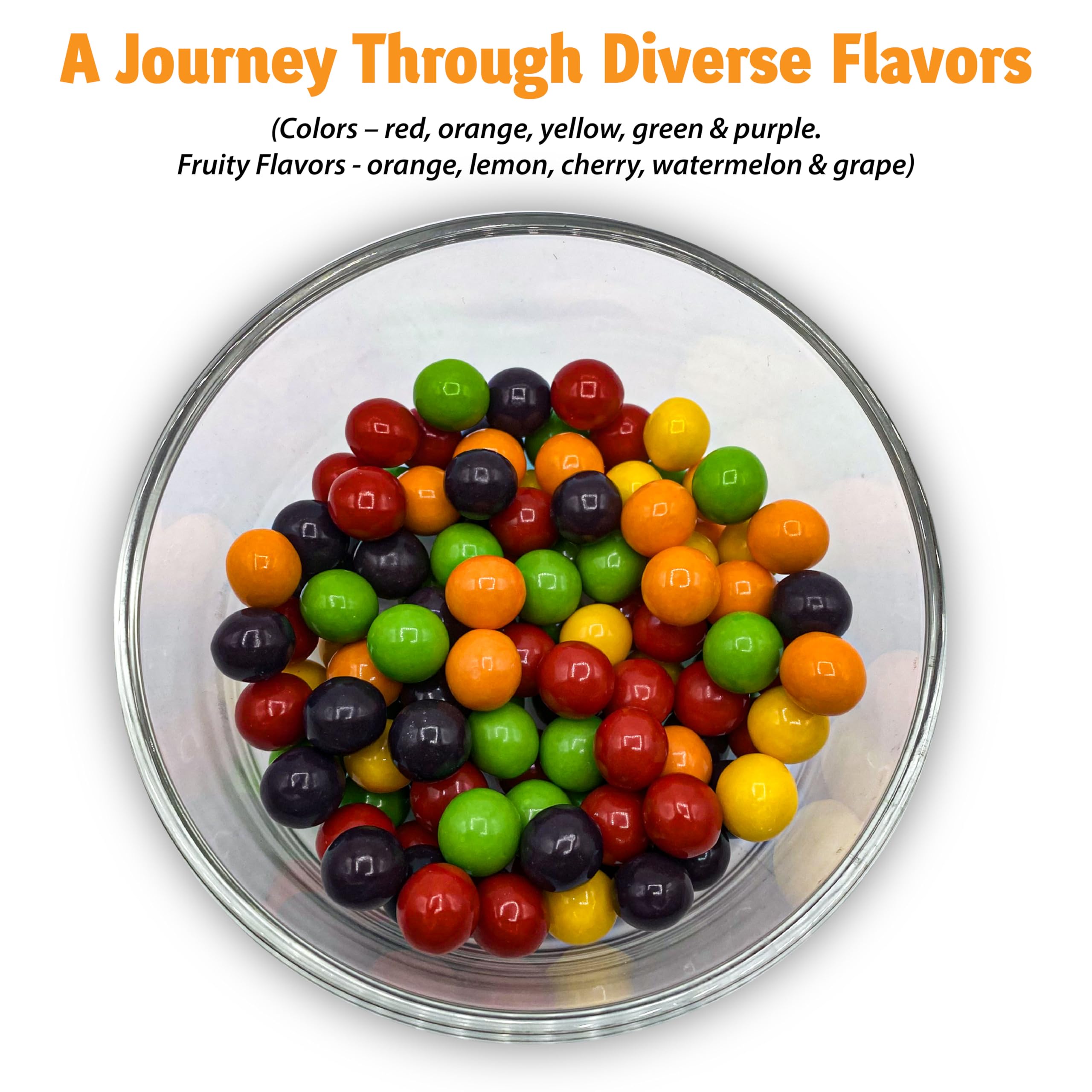 Fusion Sweets Everlasting Gobstoppers Jawbreakers Candy - 4 Pack (1.77 oz Each) with Free Sticker - Perfect for Movie Nights, Birthday Parties, Halloween Treats & Gift Baskets