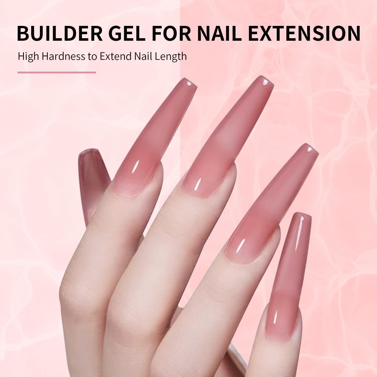 JODSONE 10ML Nail Builder Gel Set - 4 Bottles for Nail Extension, Apex Building & Strengthening - UV/LED Lamp Required - Perfect for Salon, Home Manicures & Professional Nail Art