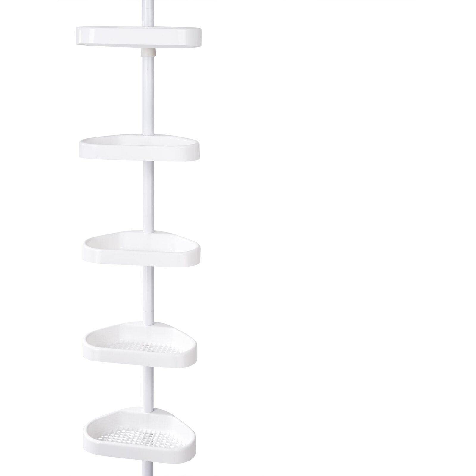 5-Tier Corner Shelf Organizer for Bathroom - Space-Saving Storage Rack for Shower Accessories, Toiletries & Home Decor - Perfect for Small Bathrooms, Vanities & Apartment Living