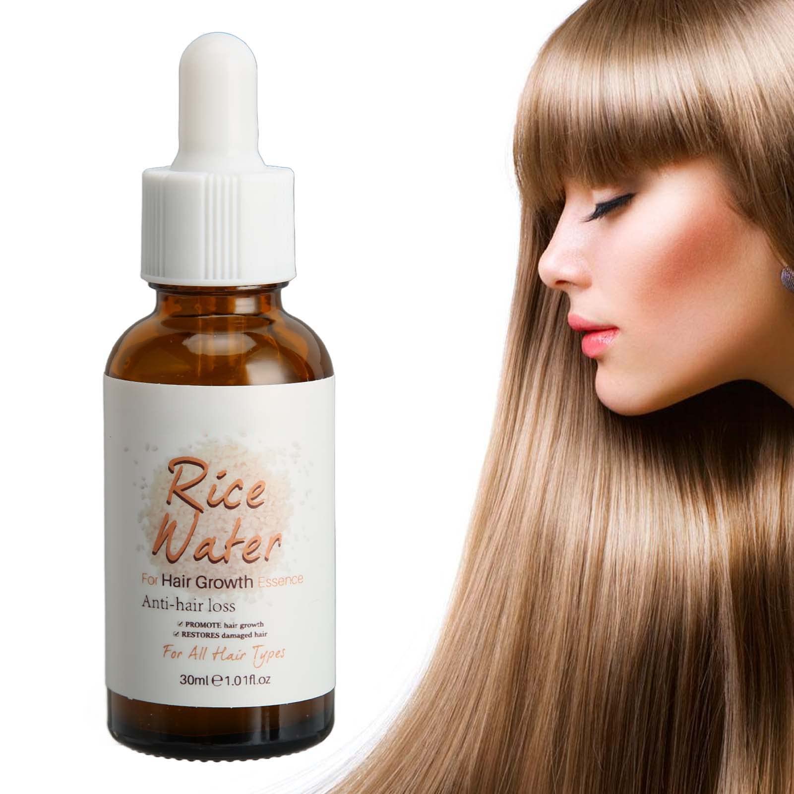 Premium Rice Water Hair Growth Oil - Natural Moisturizing Treatment for Scalp Care & Hair Loss Prevention | Portable Hair Essential Oil for Daily Nourishment & Stronger Hair (Home, Travel, Gym Use)