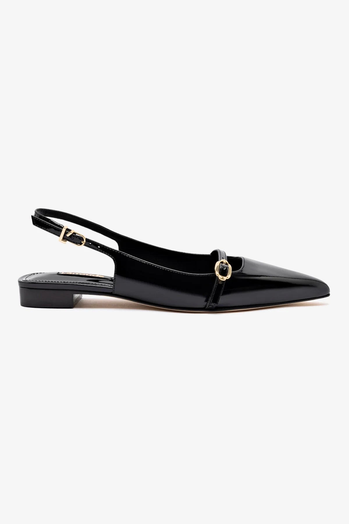Stylish Ines Flat Shoes in Black Patent Leather - Perfect for Office, Parties & Casual Wear