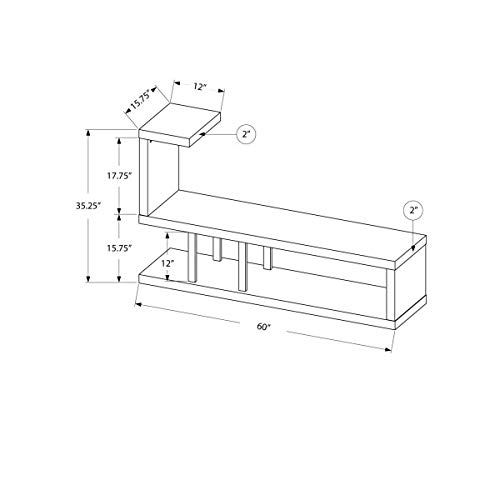 Brown TV Stand with 3-Tier Shelves - Media Console Storage Cabinet for Living Room, Office & Entertainment Center - Organize TV, Video Games & Books - Perfect for Home Theater & Gaming Setup