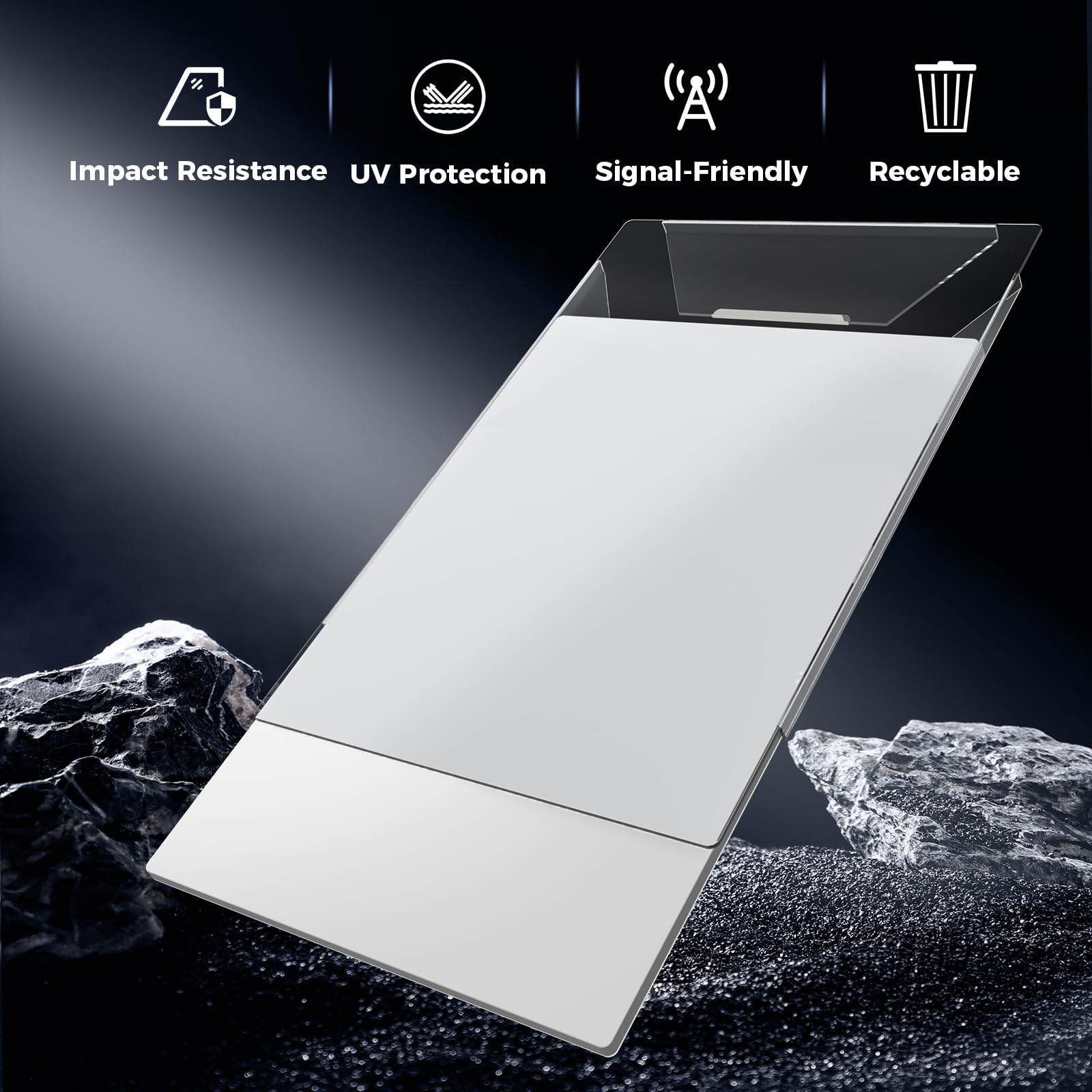 Starlink Gen3 Dish Cover - Heavy Duty Polycarbonate Hail Protector for Starlink V4, UV Resistant & Weatherproof Satellite Dish Guard - Perfect for Extreme Weather Protection in Rural Areas, Farms & Off-Grid Locations