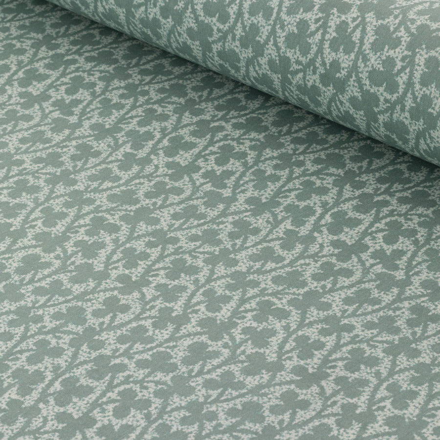 Clover Wallpaper - Sea Green | Botanical Peel and Stick Wallpaper for Bedroom, Living Room & Nursery | Easy to Install, Removable & Eco-Friendly
