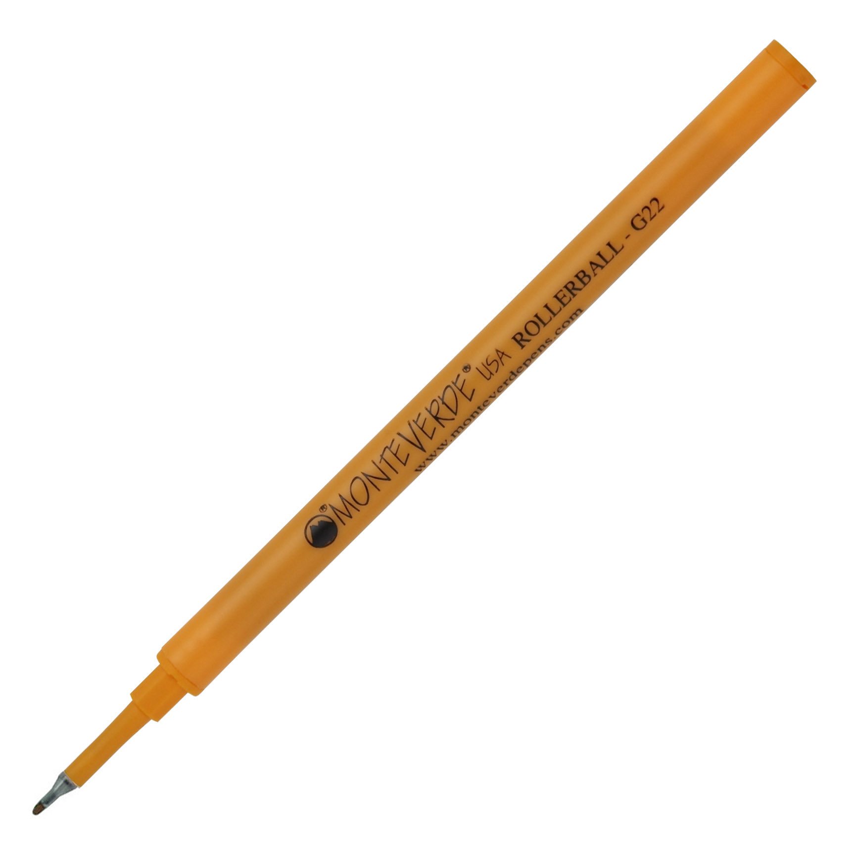 Monteverde Fine Liner Refill G523OR - Orange Ink Cartridge for Most Capped Rollerball Pens | Perfect for Journaling, Note-Taking & Artistic Writing